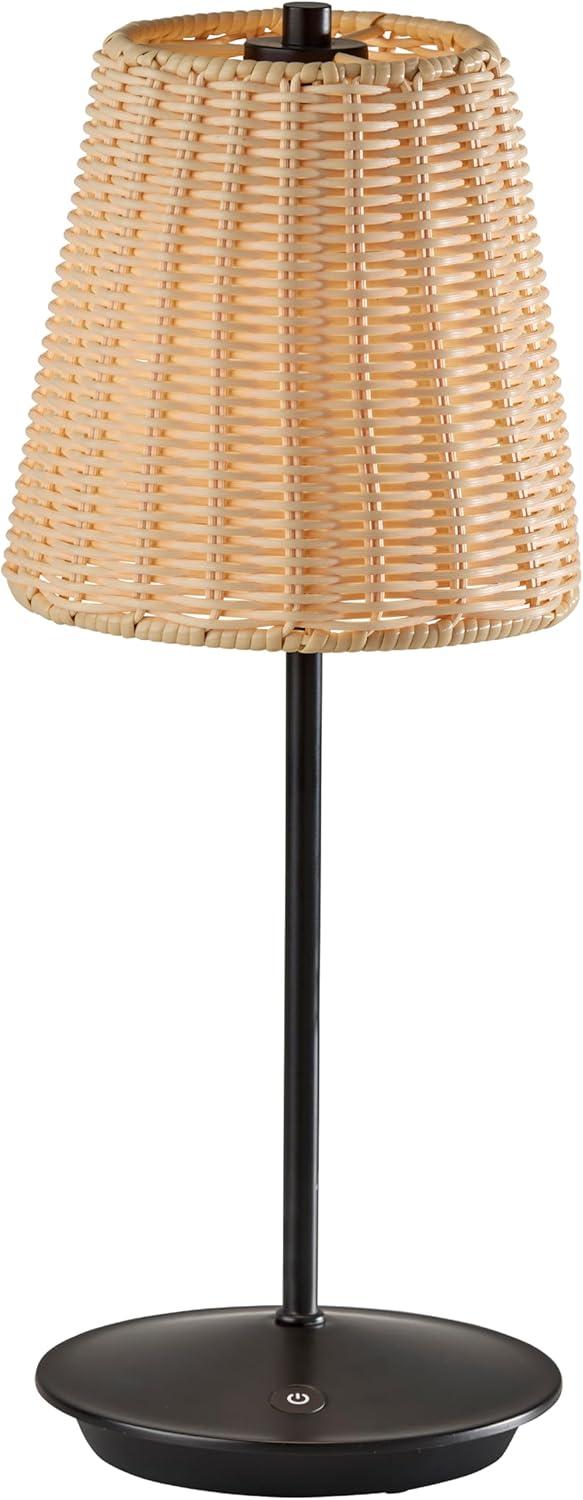 Adesso Benny Cordless Table Lamp (Includes LED Light Bulb) Black: ETL Listed, Touch Sensor, 3-Way Light Settings