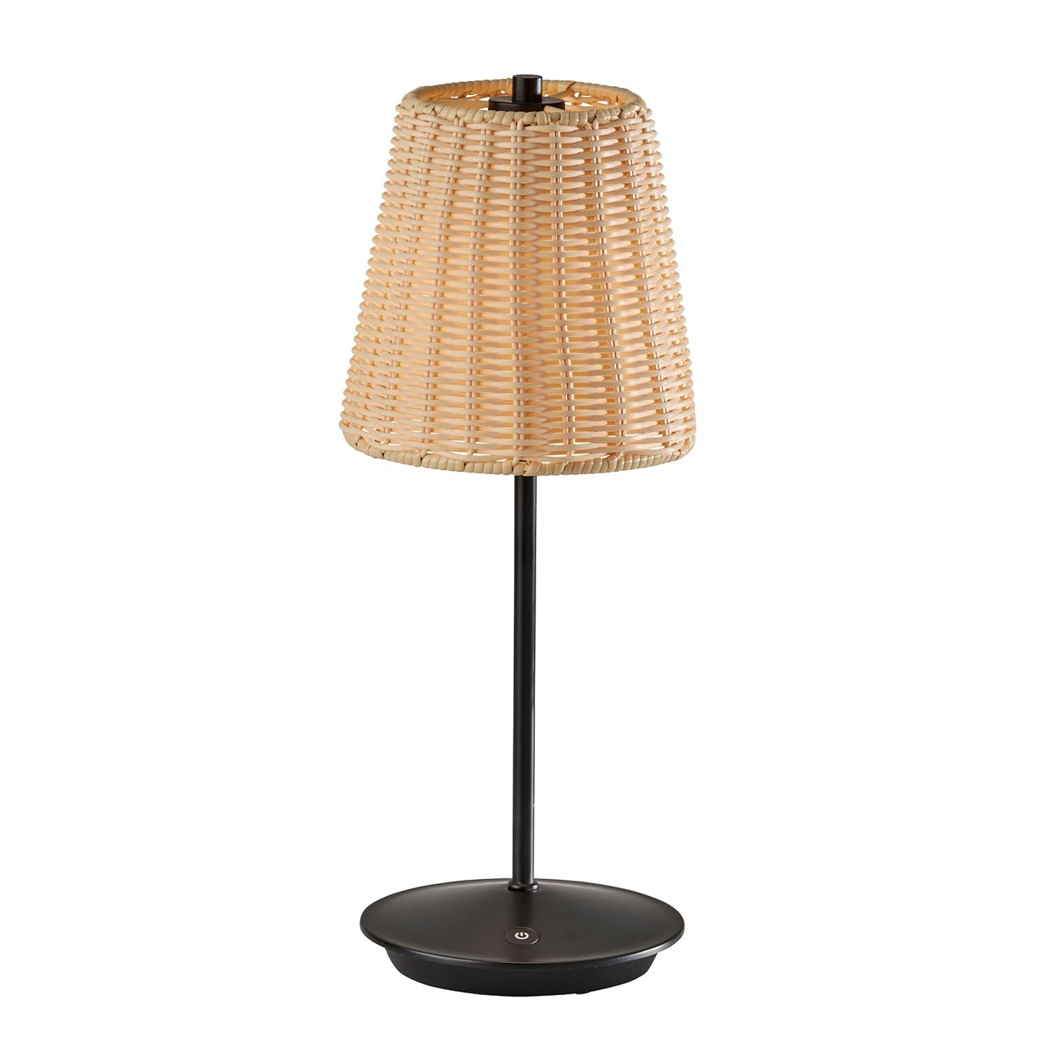 Adesso Benny Cordless Table Lamp (Includes LED Light Bulb) Black: ETL Listed, Touch Sensor, 3-Way Light Settings