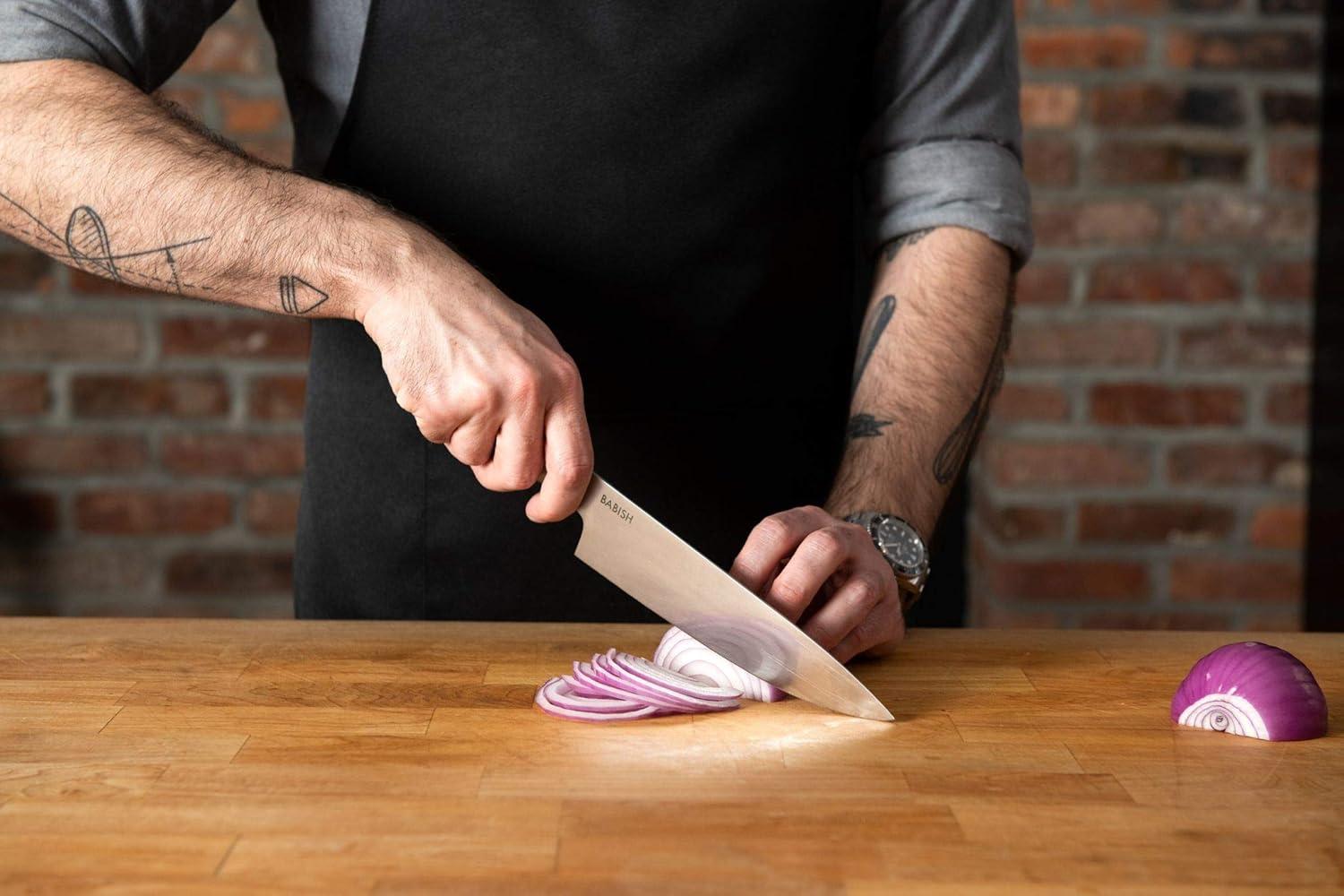 Babish 8-Inch Stainless Steel Chef Knife with ABS Handle