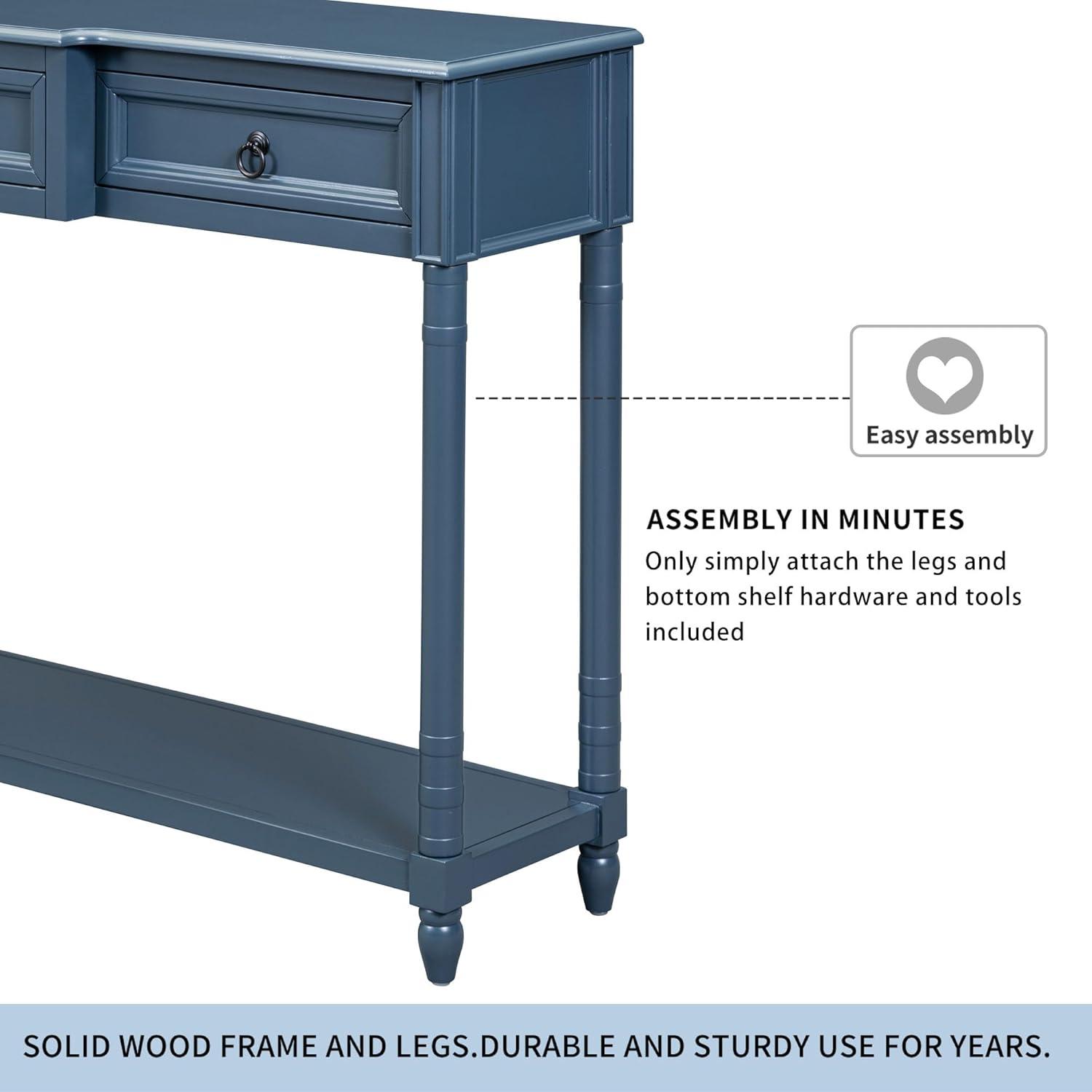Console Table Sofa Table With Drawers For Entryway