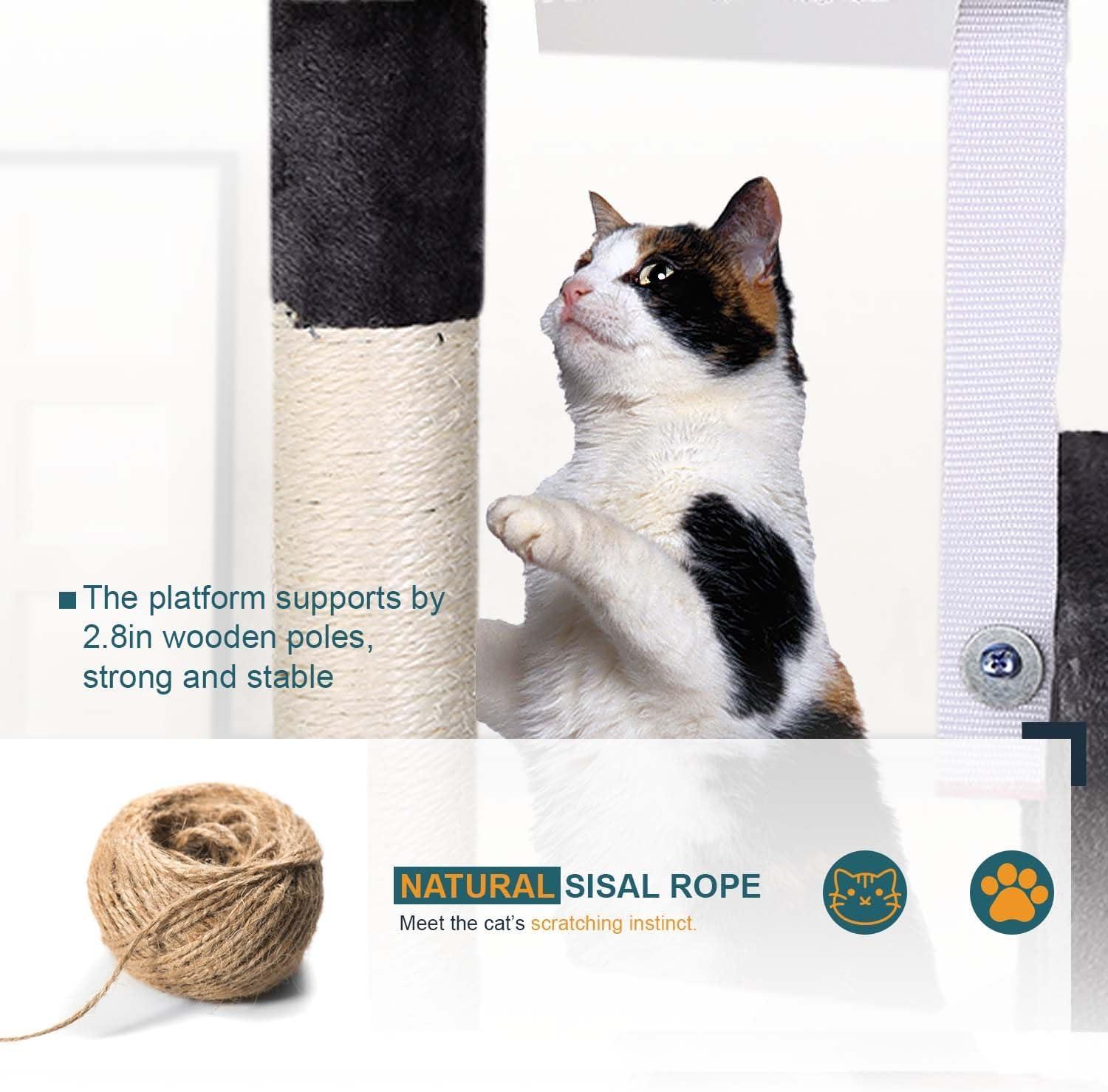 Tucker Murphy Pet™ 70In Cat Tree Tower For Indoor Cats,Multi-Level, Furniture Activity Center With Scratching Posts Stand House Cat Condo With Funny Toys For Kittens Pet Play House,Dark Gray