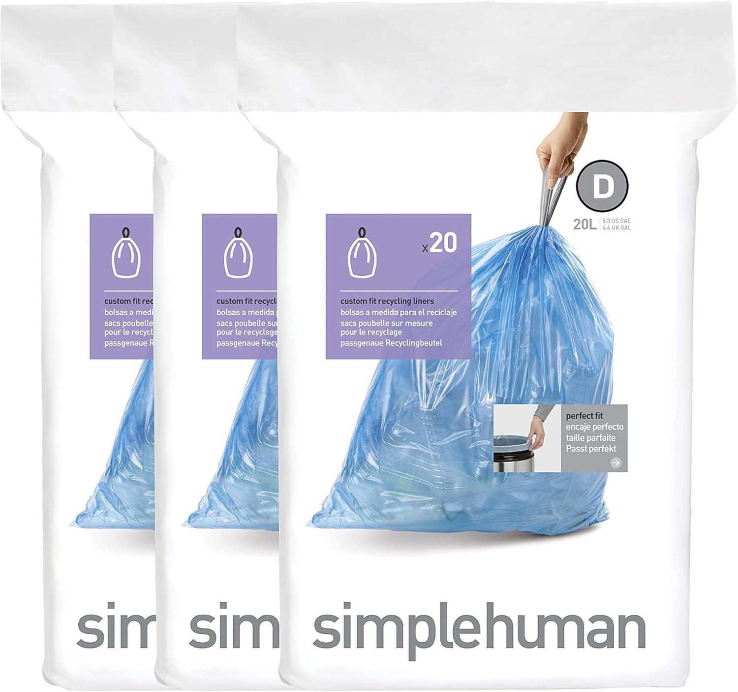 simplehuman Simplehuman Code D Custom Fit Drawstring Trash Bags