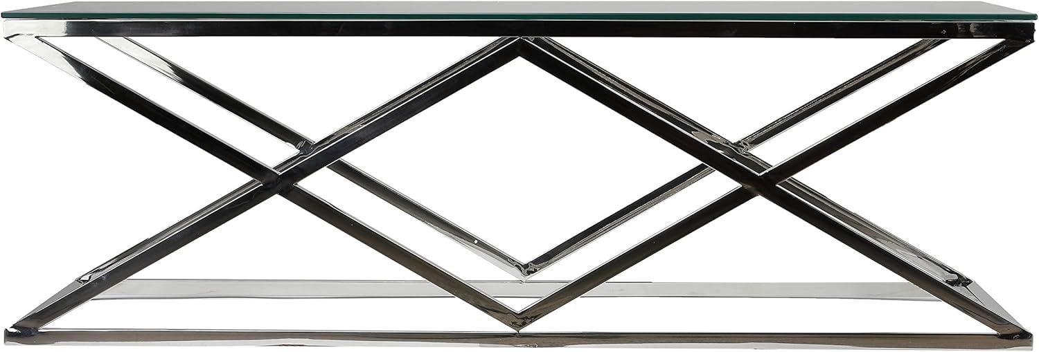 Cortesi Home  Gwen Contemporary Glass Coffee Table