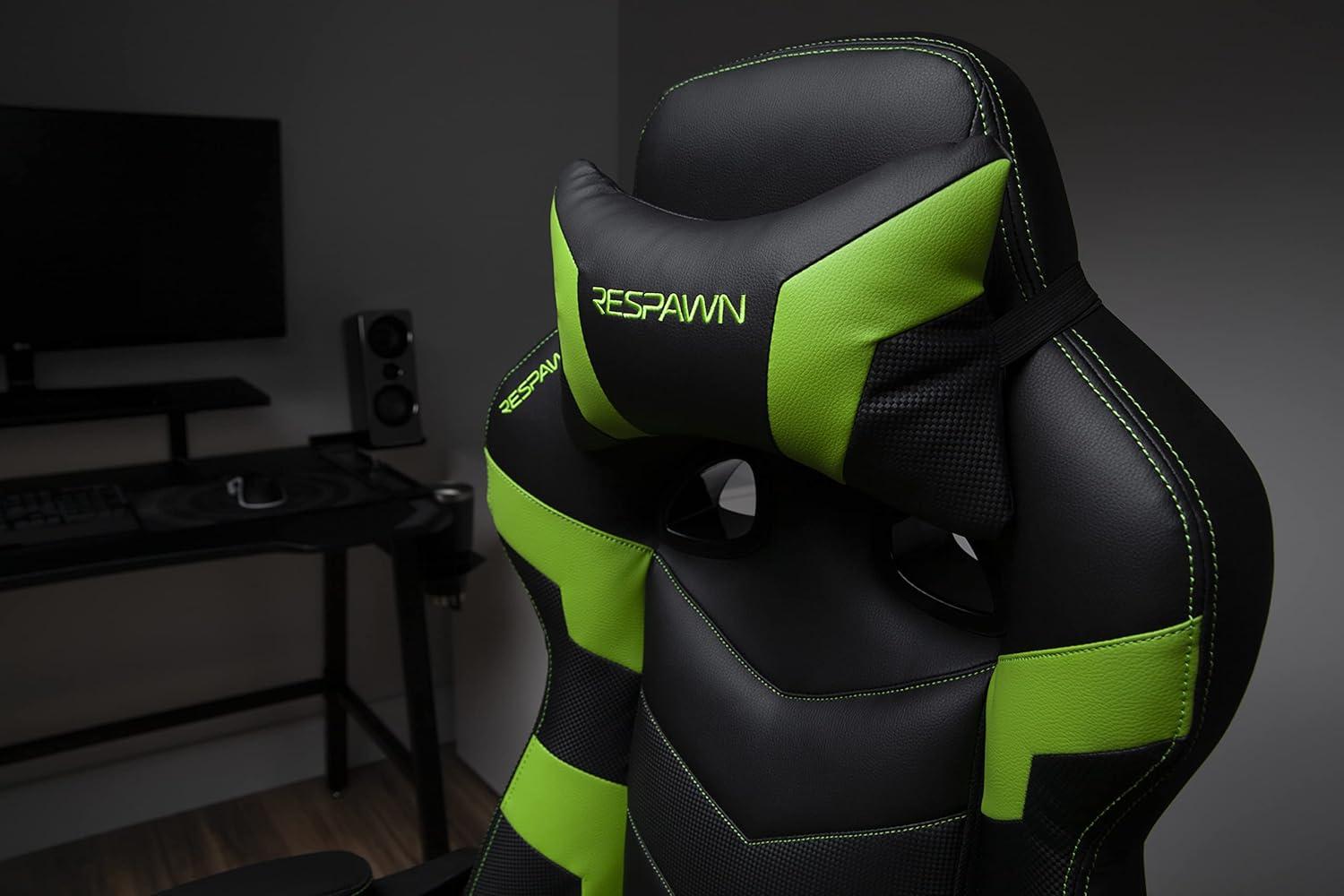 Respawn RESPAWN 110 Pro Gaming Chair - Gaming Chair with Footrest, Reclining Gaming Chair, Video Gaming Computer Desk Chair, Adjustable Desk Chair, Gaming Chairs For Adults With Headrest Pillow