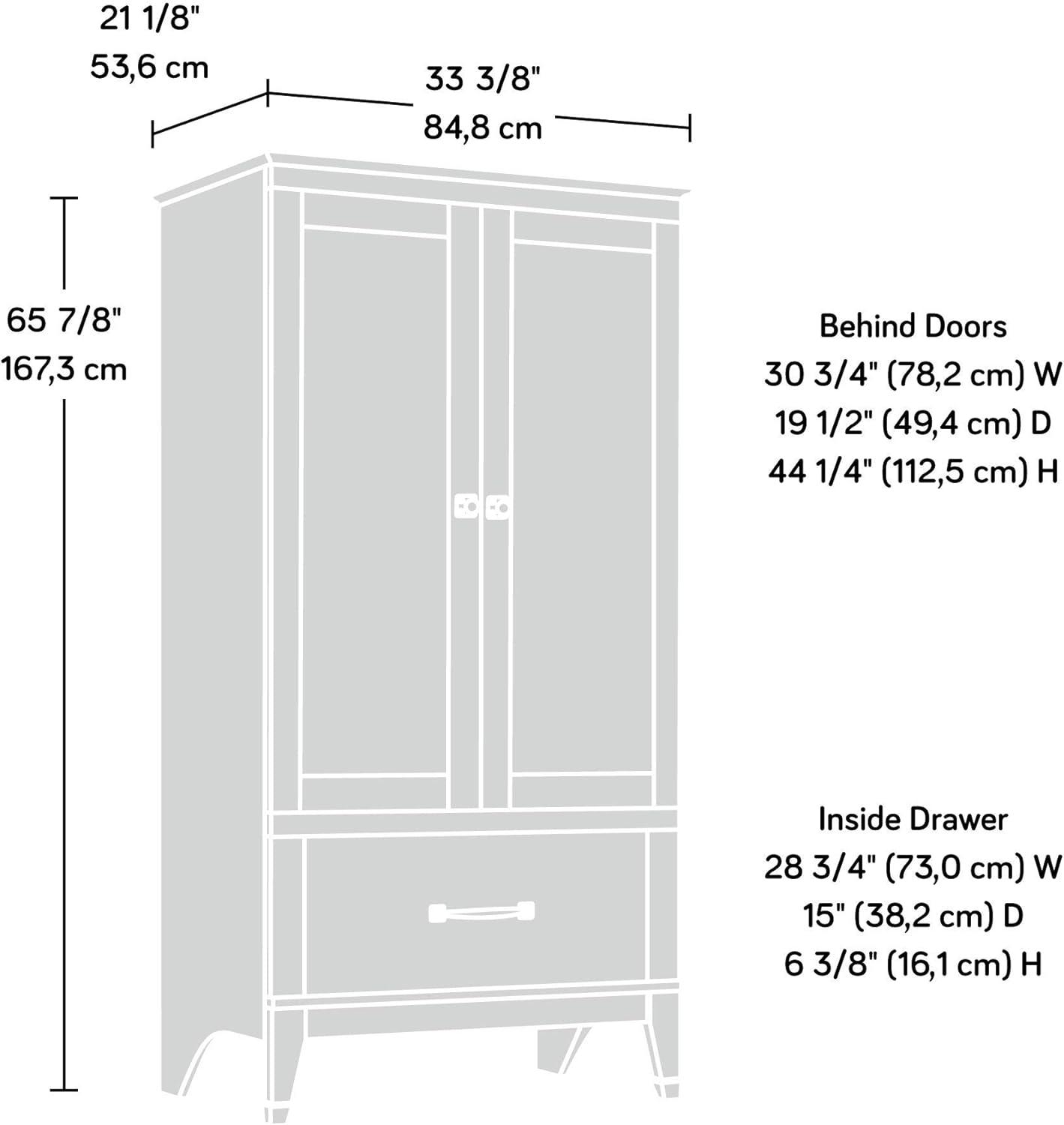 Sauder Carson Forge Armoire, Washington Cherry Finish