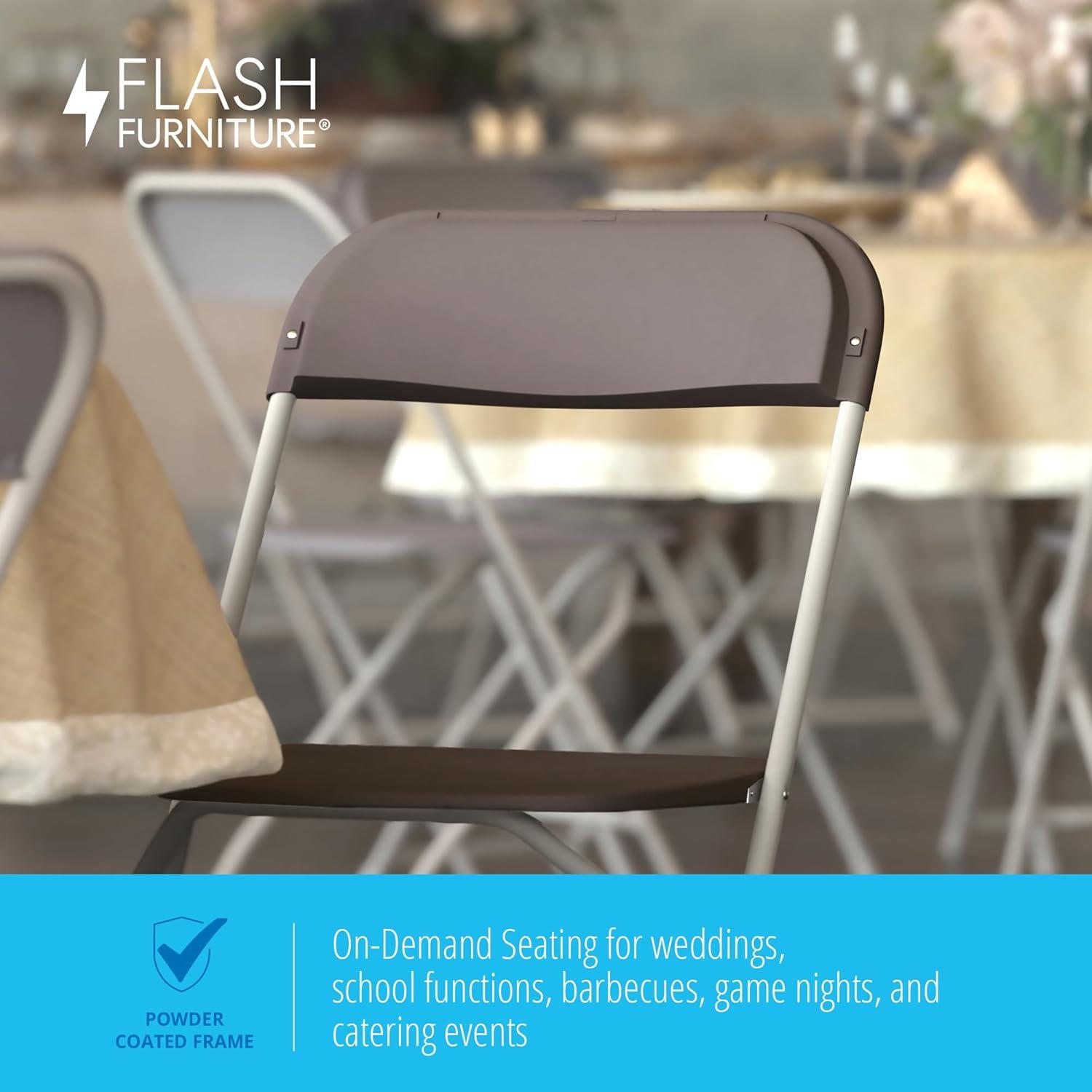 Flash Furniture Hercules Series Plastic Folding Chair - 10 Pack 650LB Weight Capacity