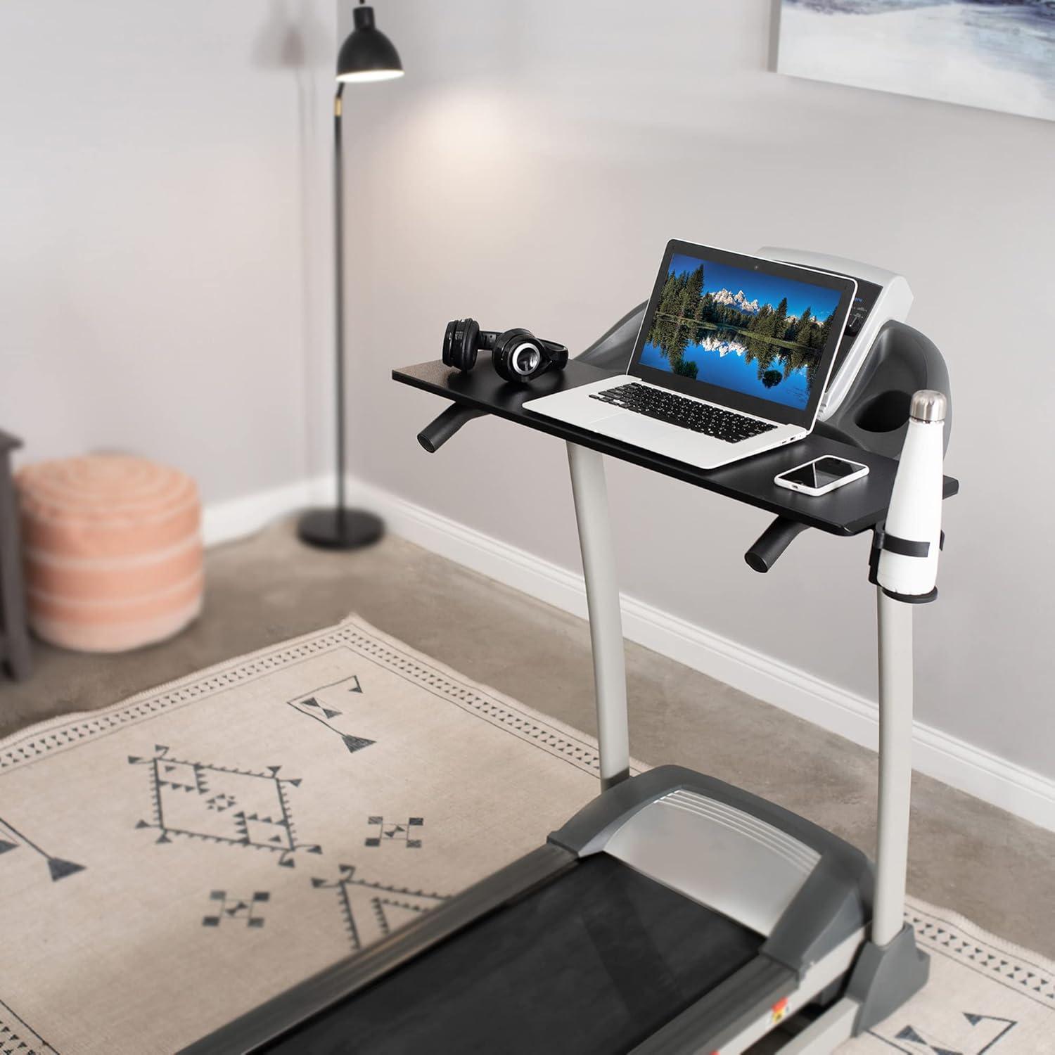 VIVO Universal Laptop Treadmill Desk Attachment with Cupholder and Tech Slot