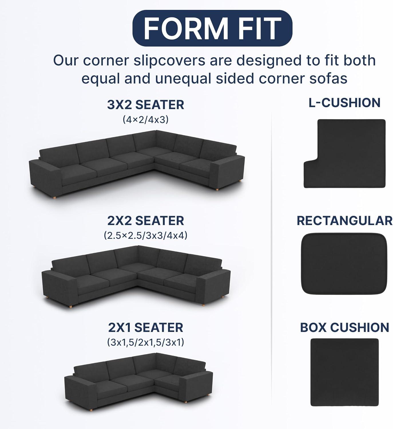 PAULATO by GA.I.CO. Stretchy Slipcover for Corner Sofa - Easy to Clean & Durable - Microfibra Collection