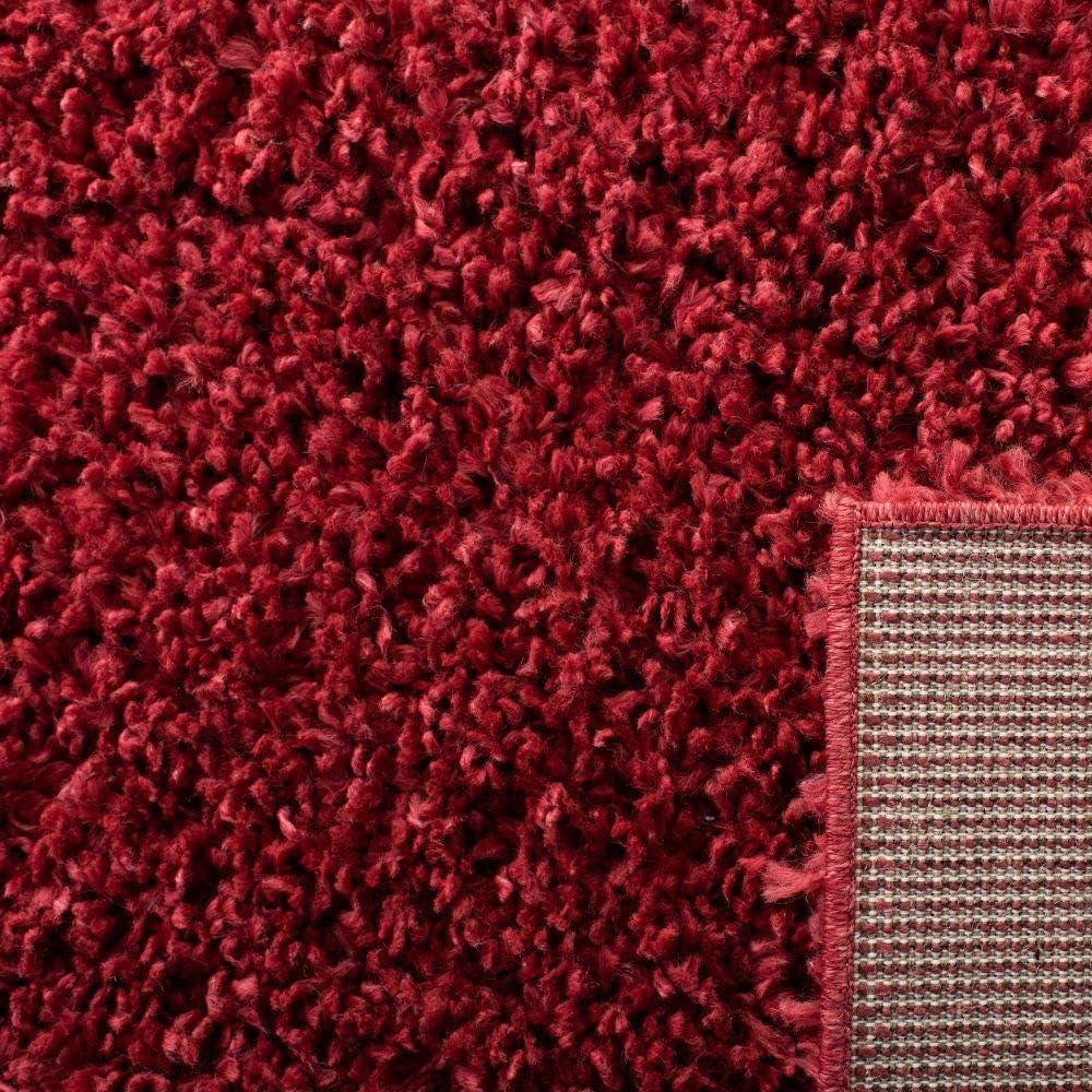 SAFAVIEH August Sophia Solid Shag Area Rug, Red, 3' x 5'