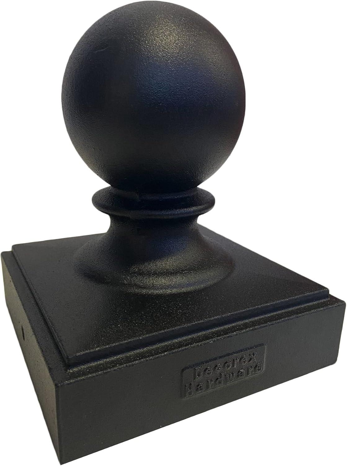 Black Aluminum 5.5" Ball Post Cap