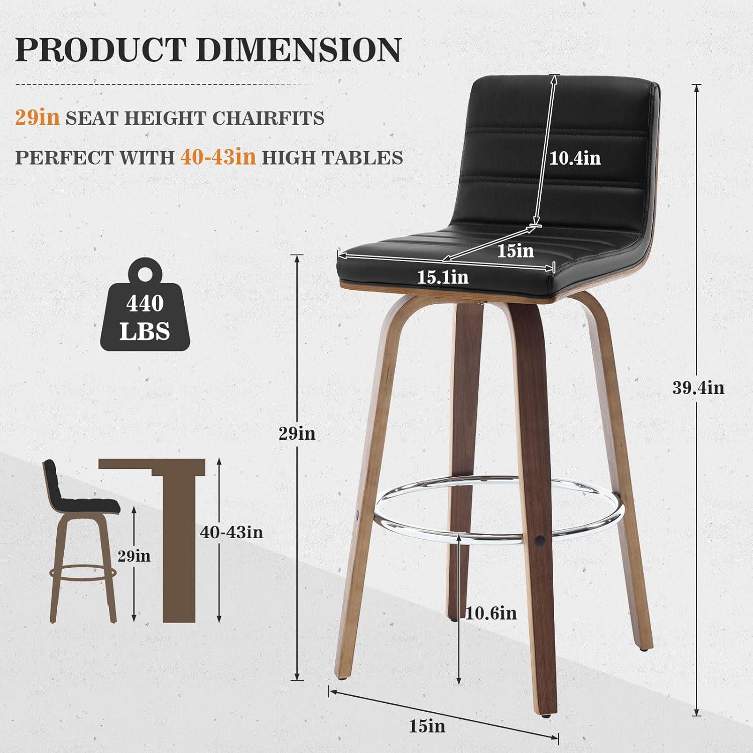 Corrigan Studio® Upholstered Swivel Stool (Set of 2)