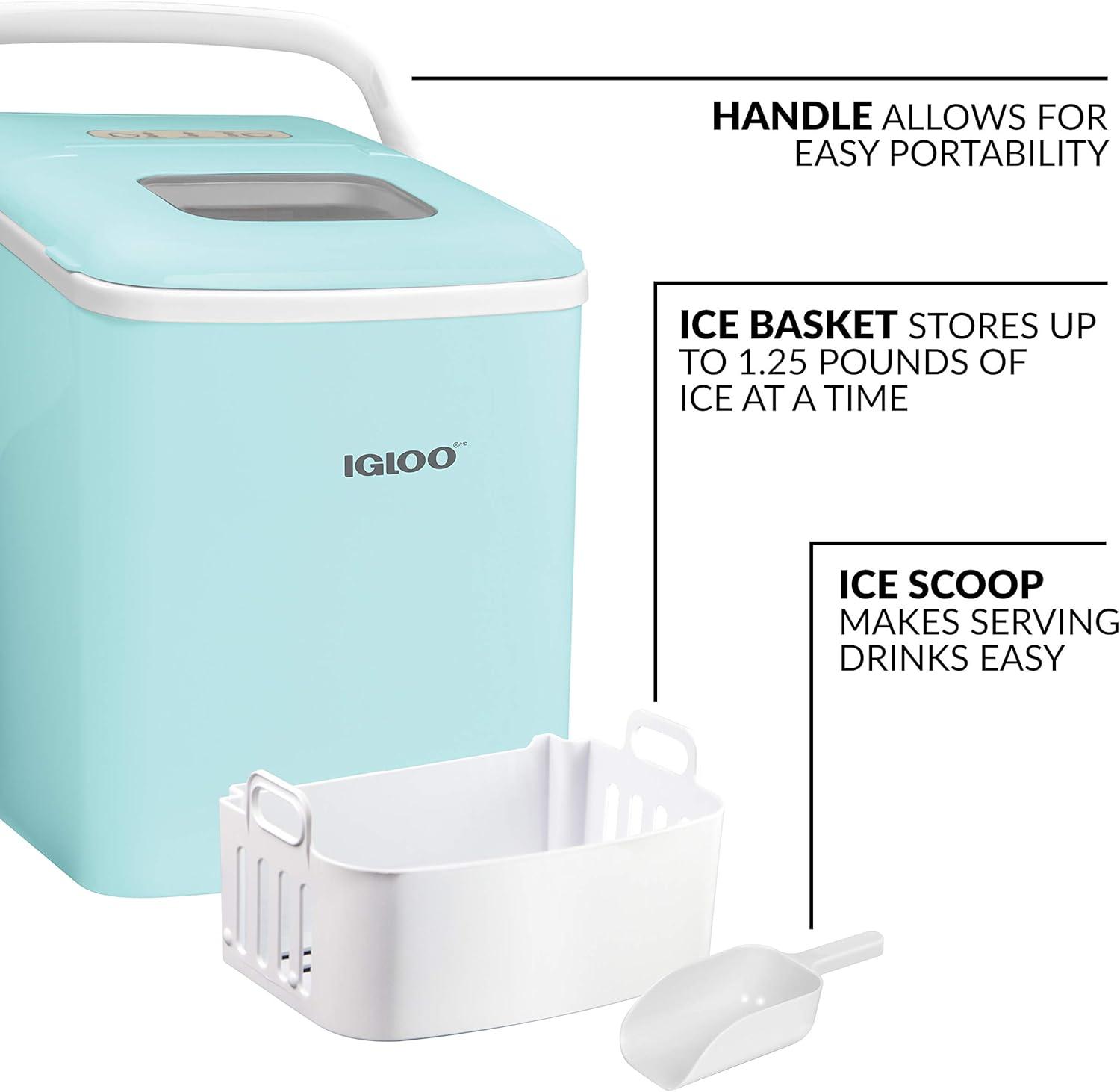 Igloo Igloo 26-Pound Automatic Self-Cleaning Portable Countertop Ice Maker Machine With Handle