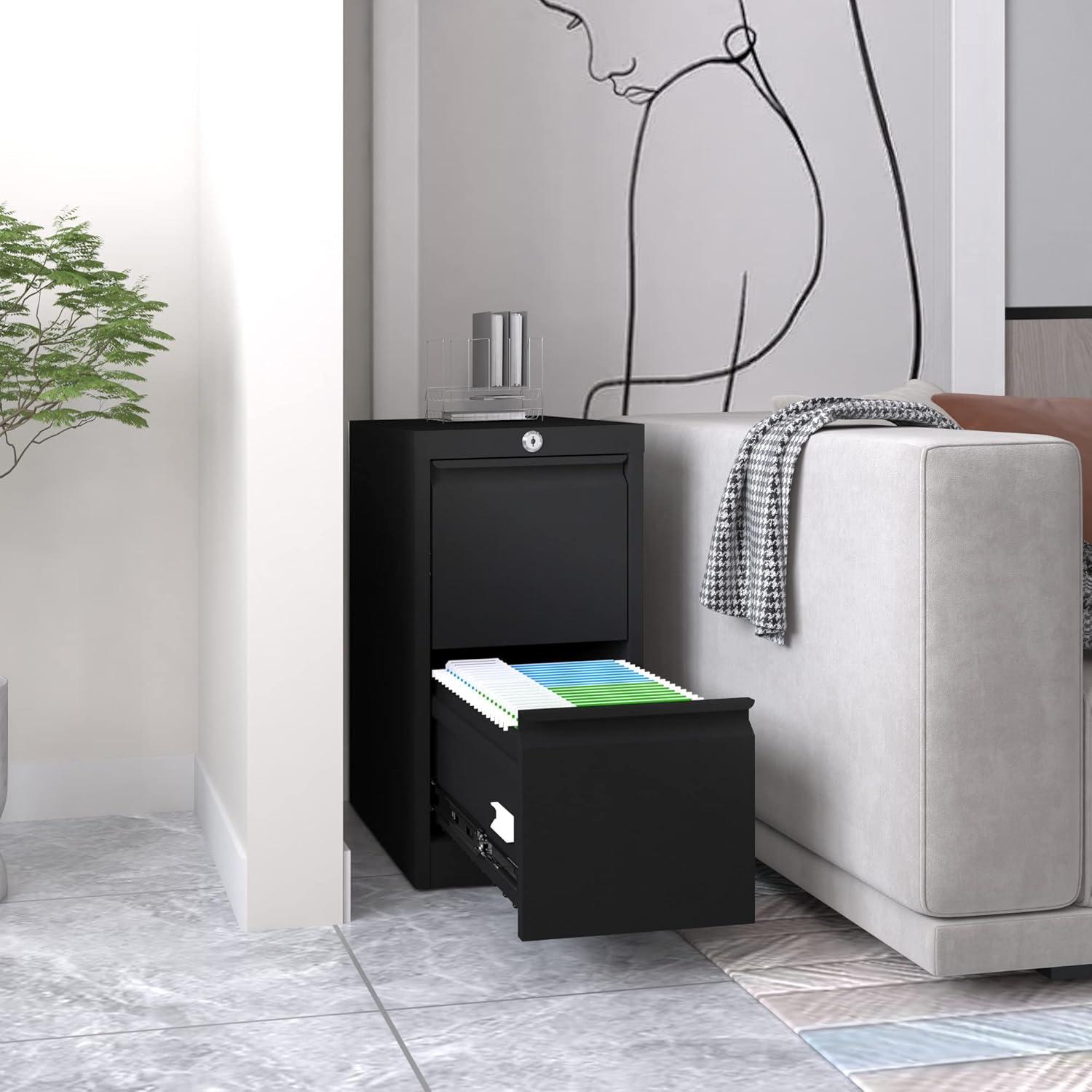 2 Drawer File Cabinet With Lock