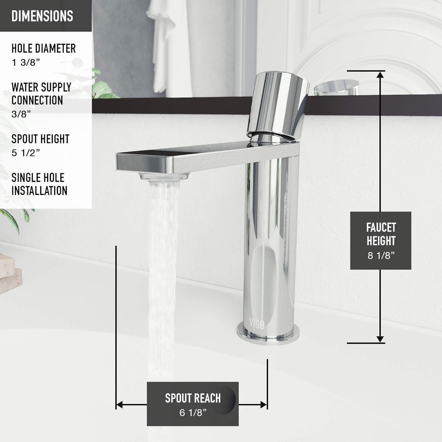 Halsey Chrome Single-Handle Bathroom Faucet with Premium Finish