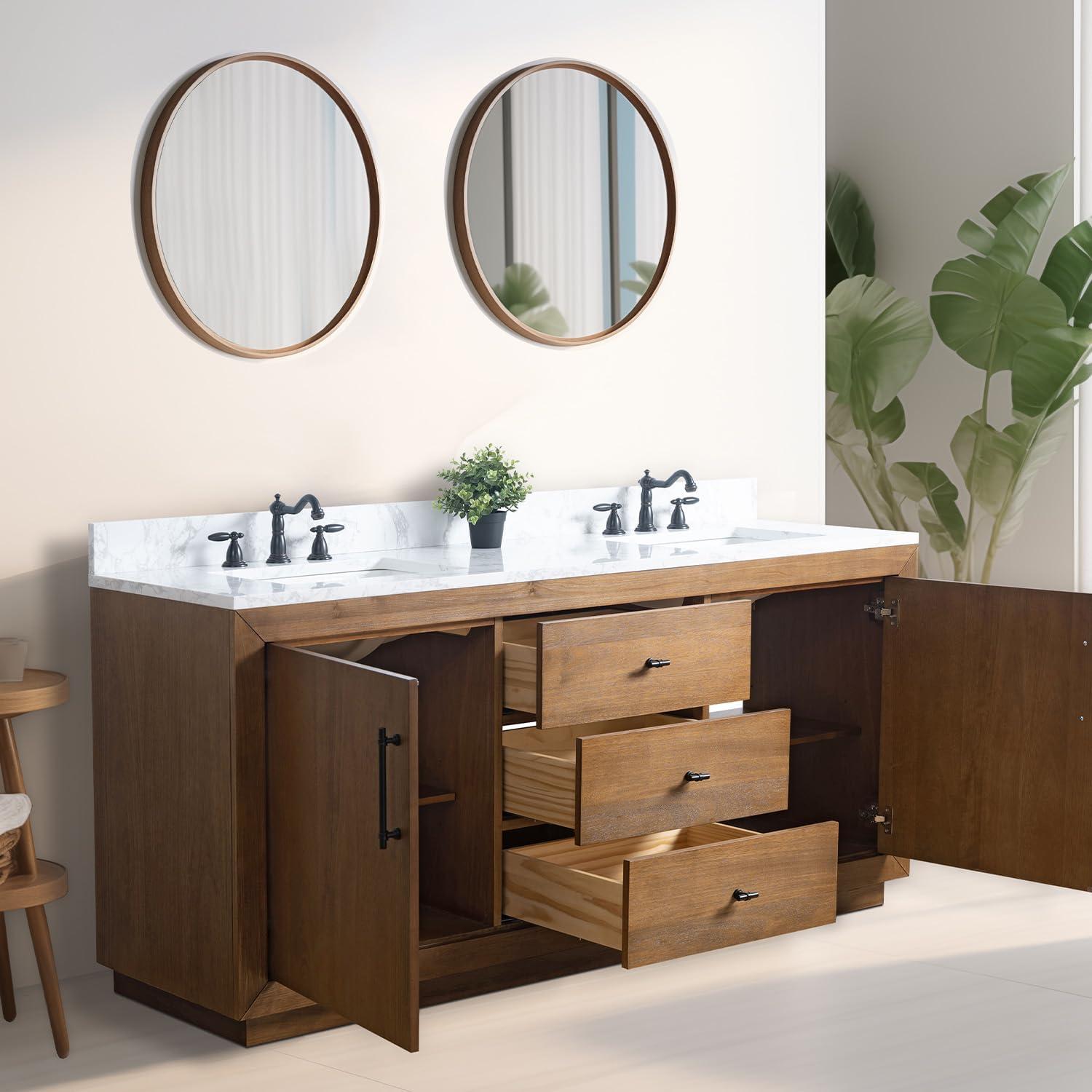 72" Free Standing Double Bathroom Vanity