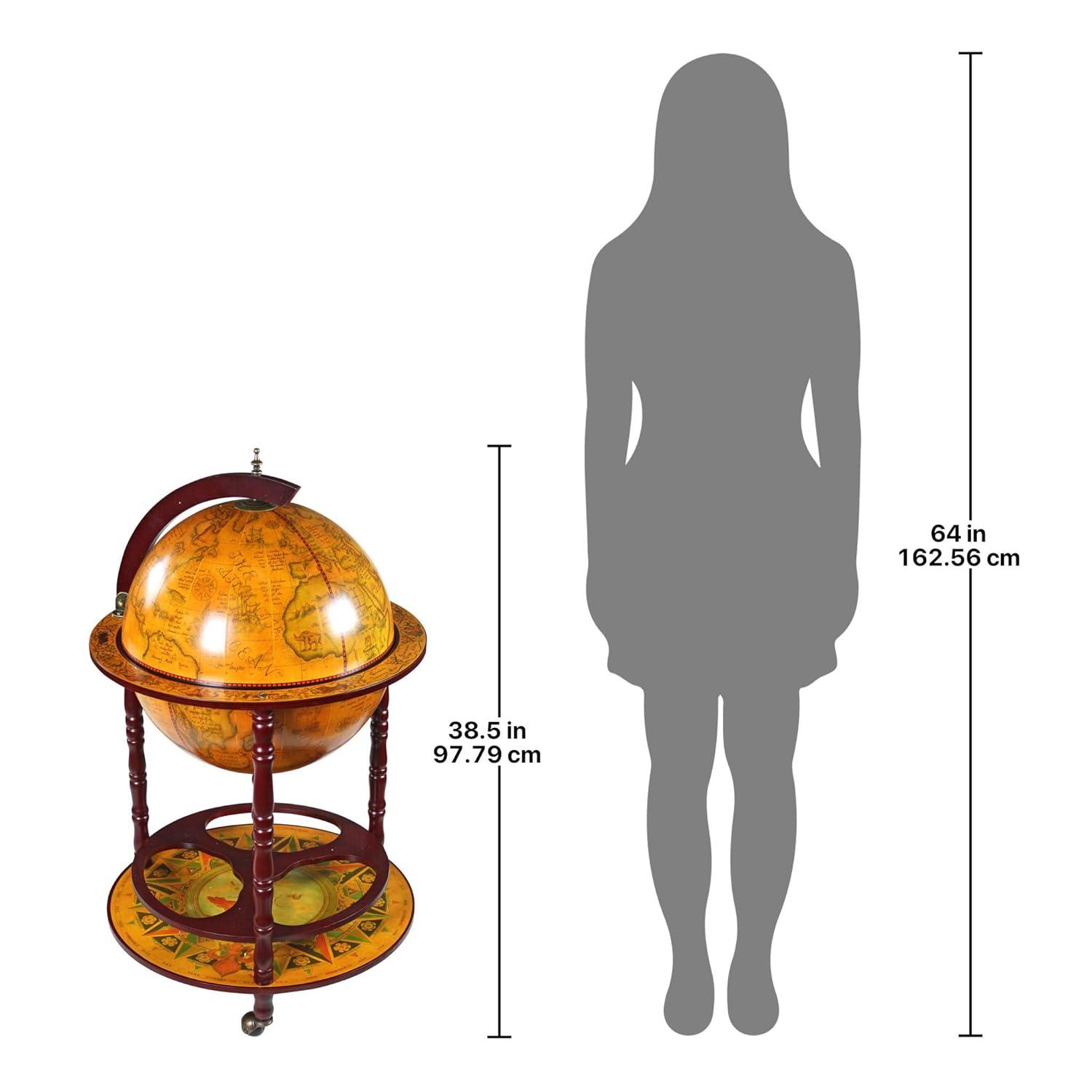Sixteenth-Century Italian Replica Mahogany Globe Bar