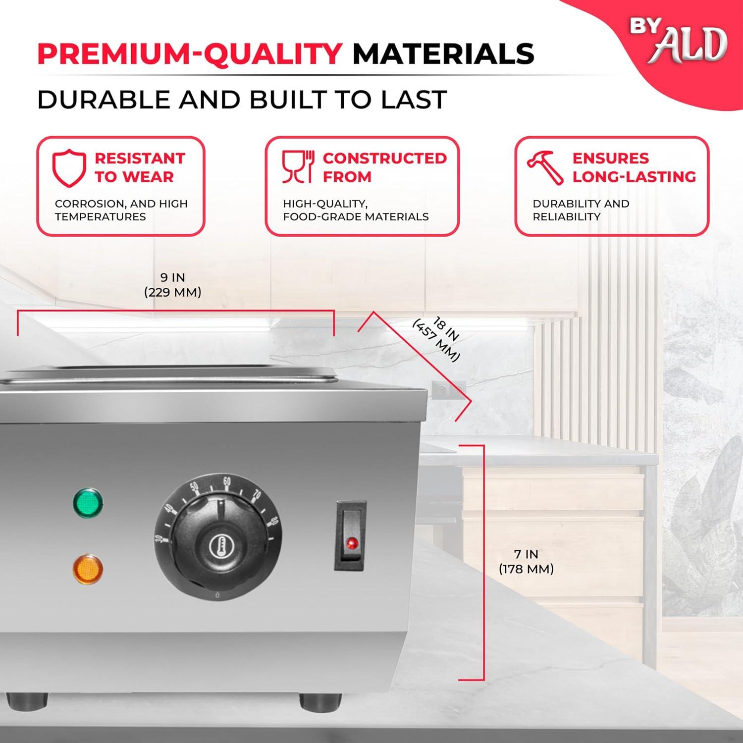 Chocolate Fondue Machine with Manual Control | Stainless steel Professional Small Chocolate Tempering Machine for Home and Commercial Use