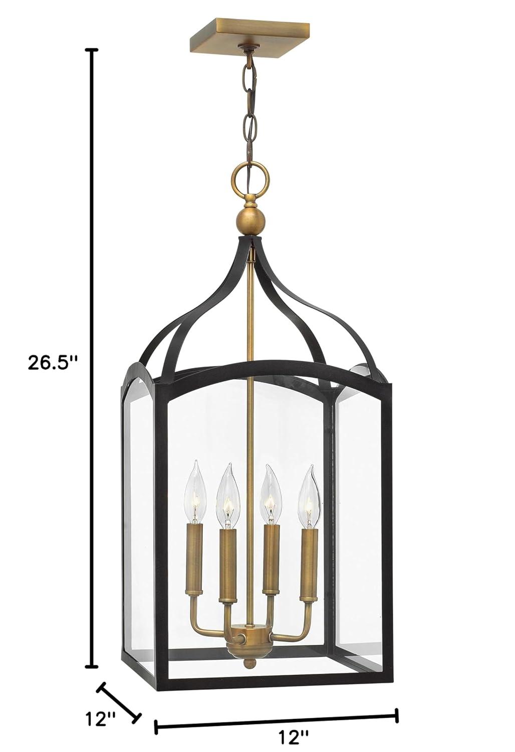 Hinkley 8-Light Two-Tier Open Frame Foyer Chain-Hung Rectangle Chandelier