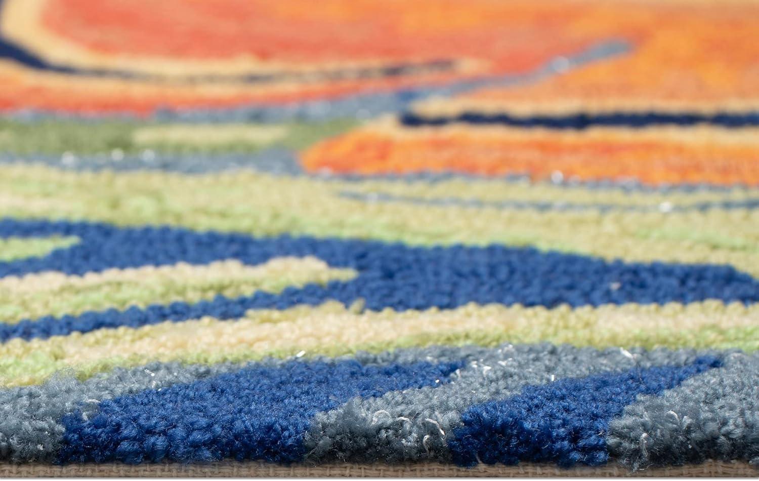 Liora Manne Ravella Tropical Fish Indoor/Outdoor Rug Ocean 8'3" x 11'6"