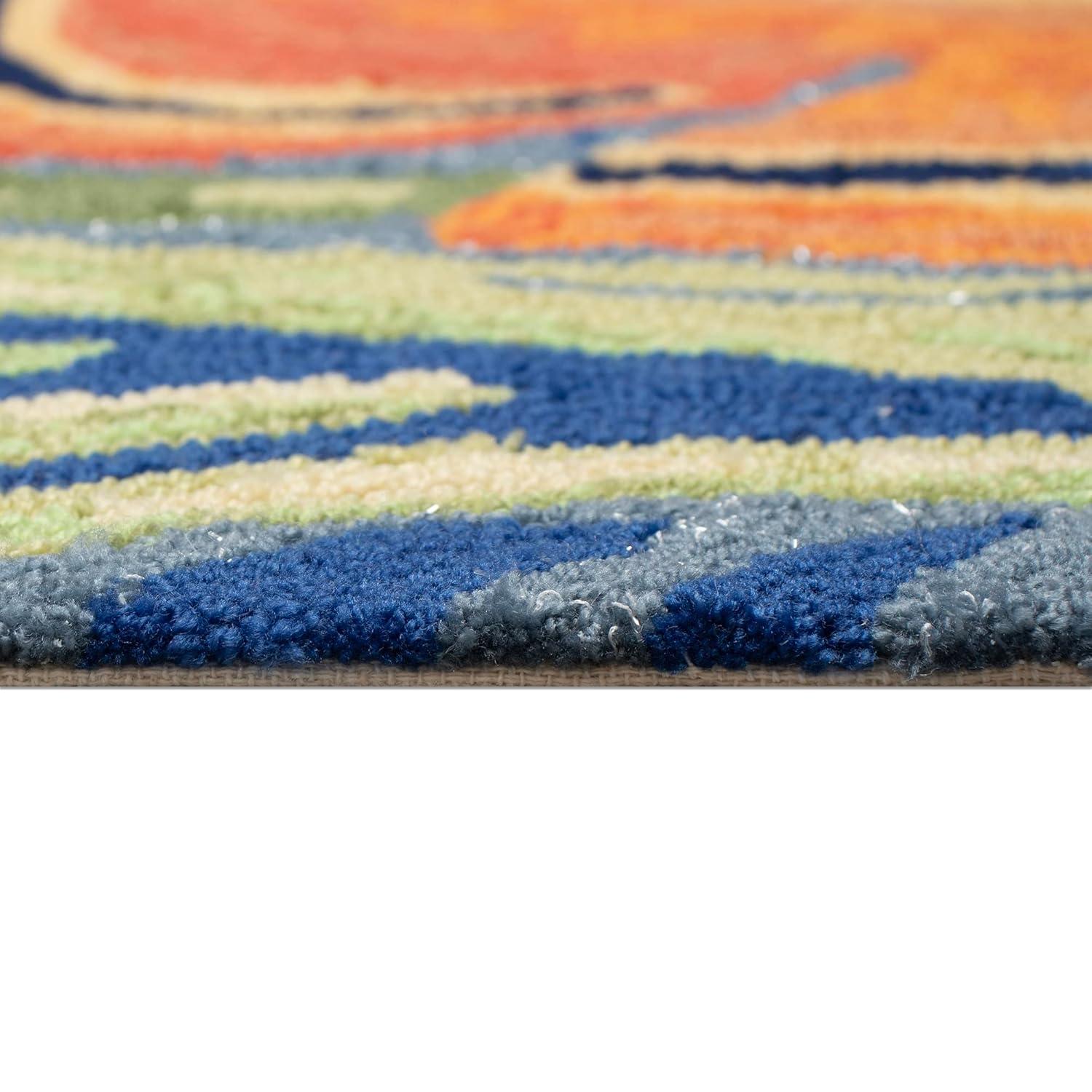 Liora Manne Ravella Tropical Fish Indoor/Outdoor Rug Ocean 8'3" x 11'6"