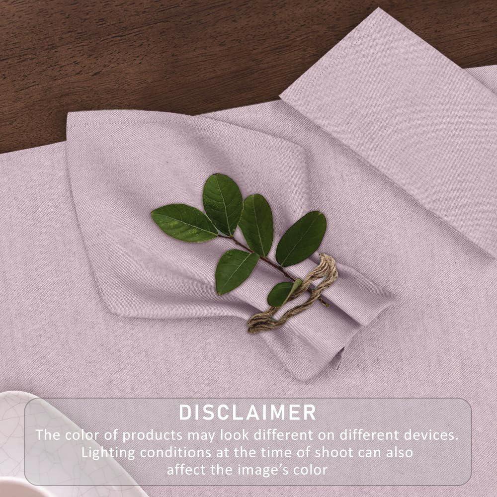 Ruvanti Cloth Napkins Set of 12, 18x18 Reusable Napkins Cloth Washable, Soft & Durable Table Napkins, Polycotton Chambray Dinner Napkins for Parties, Christmas, Thanksgiving, Weddings - Mauve