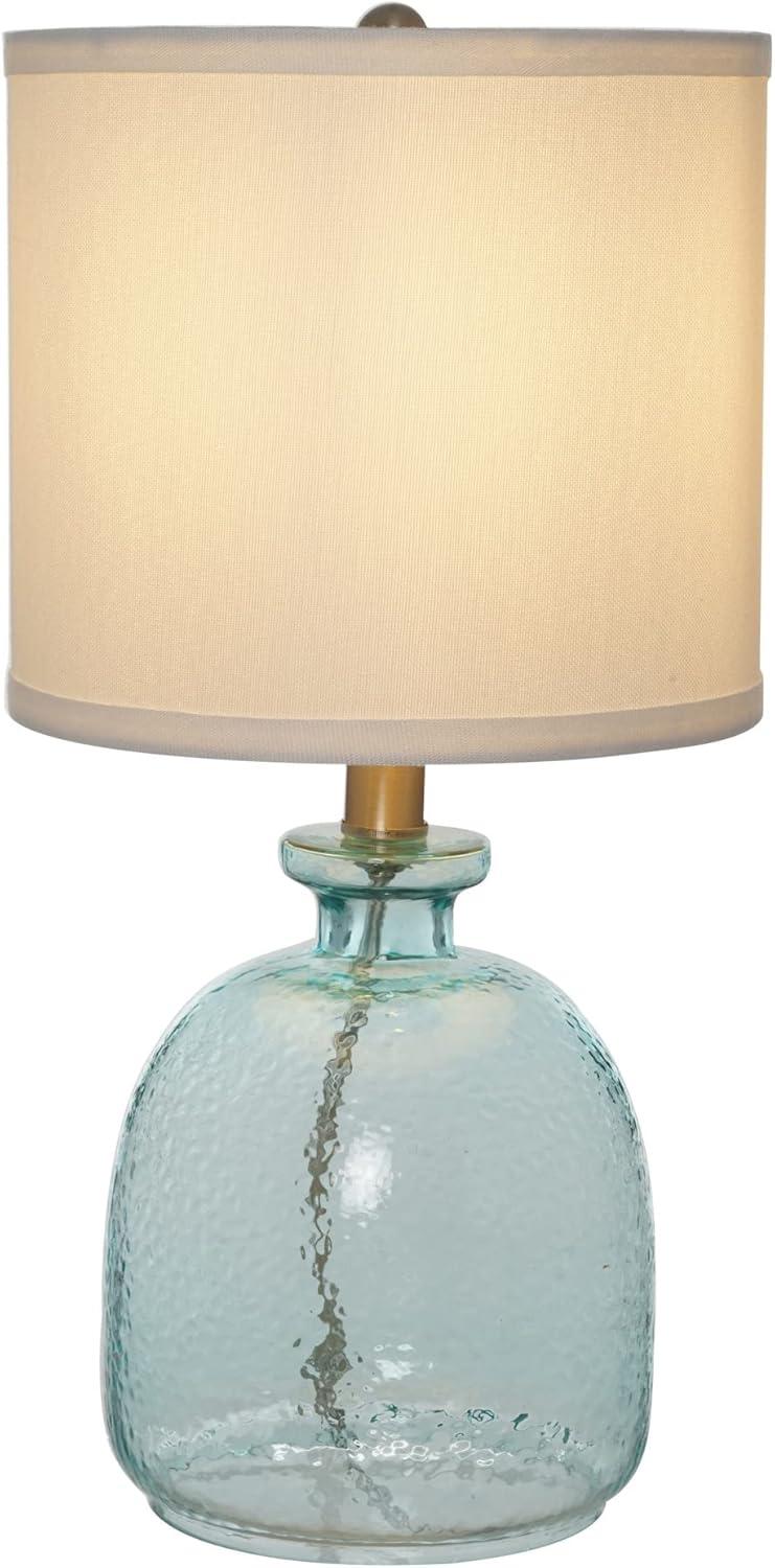 Catalina Lighting 20687-000 Coastal Cape Cod Clear Glass Textured Table Lamp 1825 Classic Blue