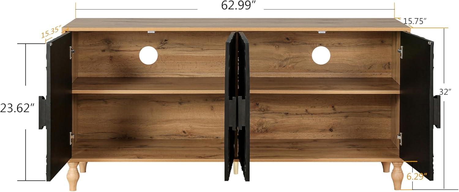 R&M Furniture Exquisite Sculpted Door and Premium Black Cabinet, a Showcase of Elegant Design and Versatile Functionality.