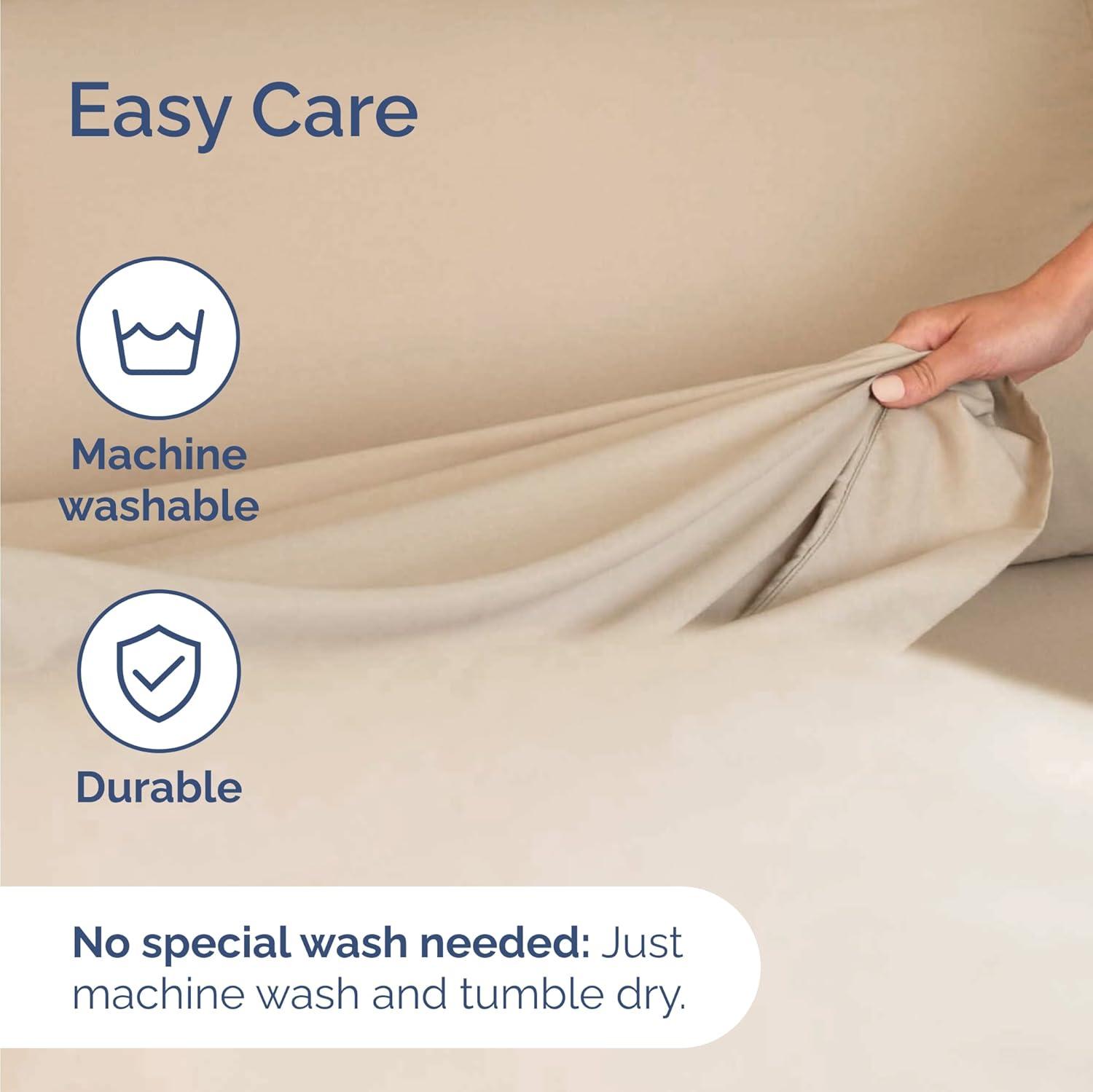 CGK Linens 6 Piece Soft & Cooling Solid Sheet Set - Wrinkle Free Luxury Bed Sheets