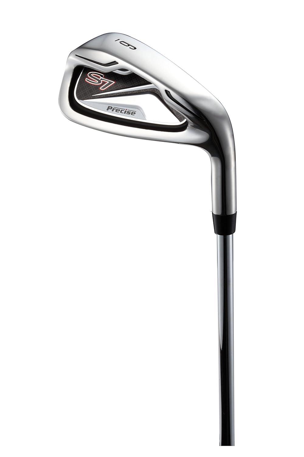 Precise S7 Men's Complete 18 Piece Right Handed Golf Clubs Package Set w/ Titanium Driver, Red Model, Tall Size