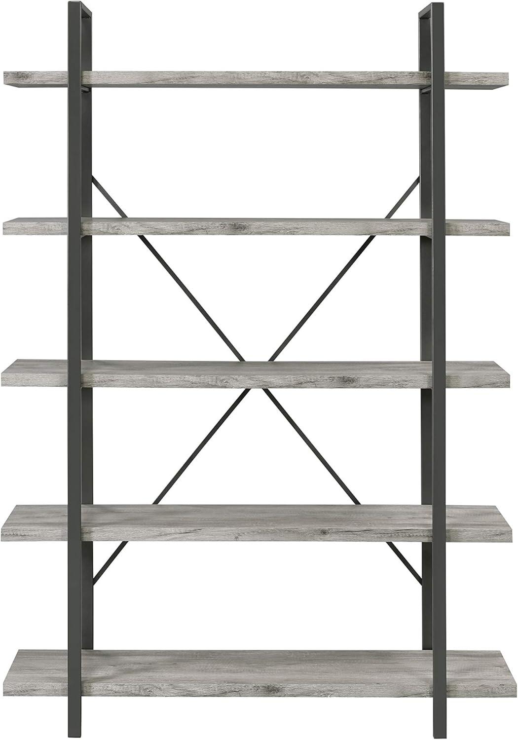 70" Cole 5 Shelf Bookcase with Frame - Coaster