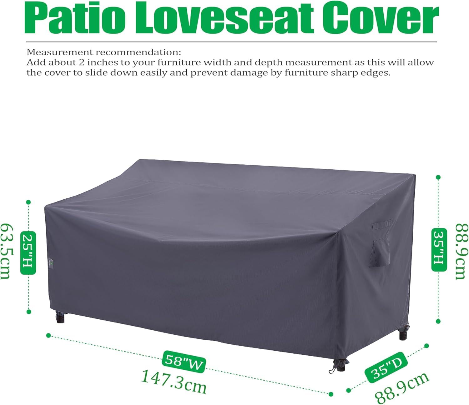 F&J Outdoors Premium Waterproof Outdoor Patio Sofa Cover: Latest Rip-Stop Fabric, 3-Year Warranty