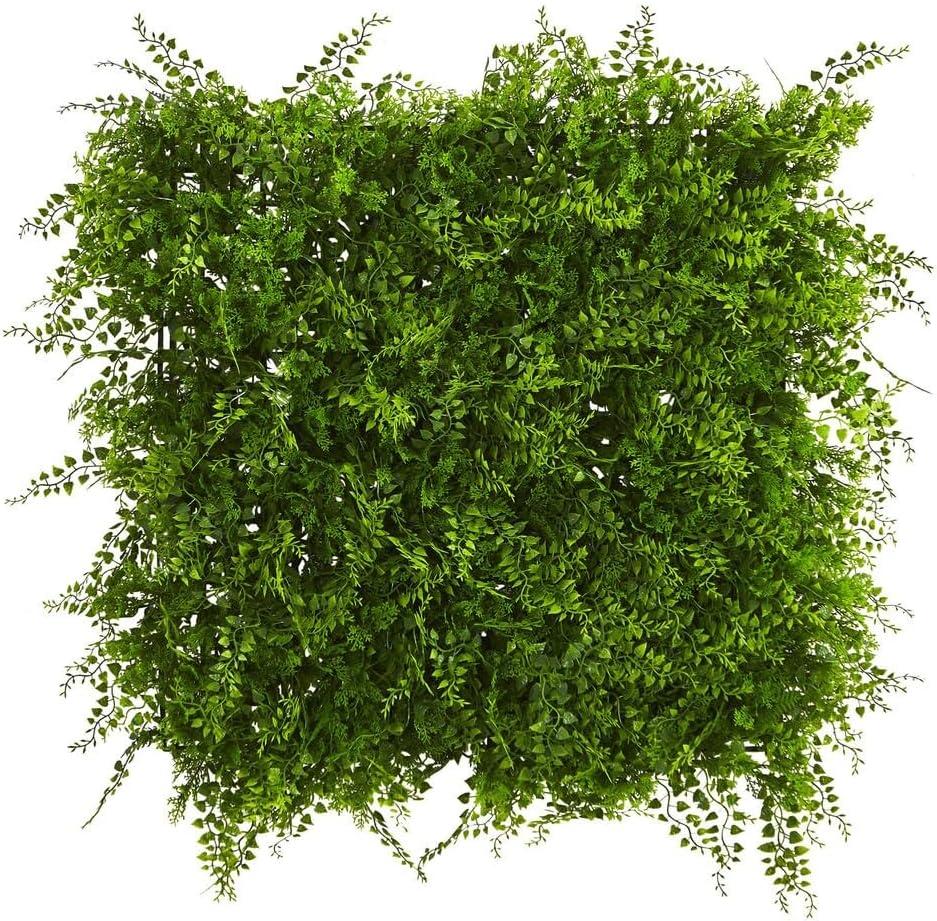 20" X 20" Lush Mediterranean Artificial Fern Wall Panel - Nearly Natural: UV Resistant, Indoor/Outdoor Decor