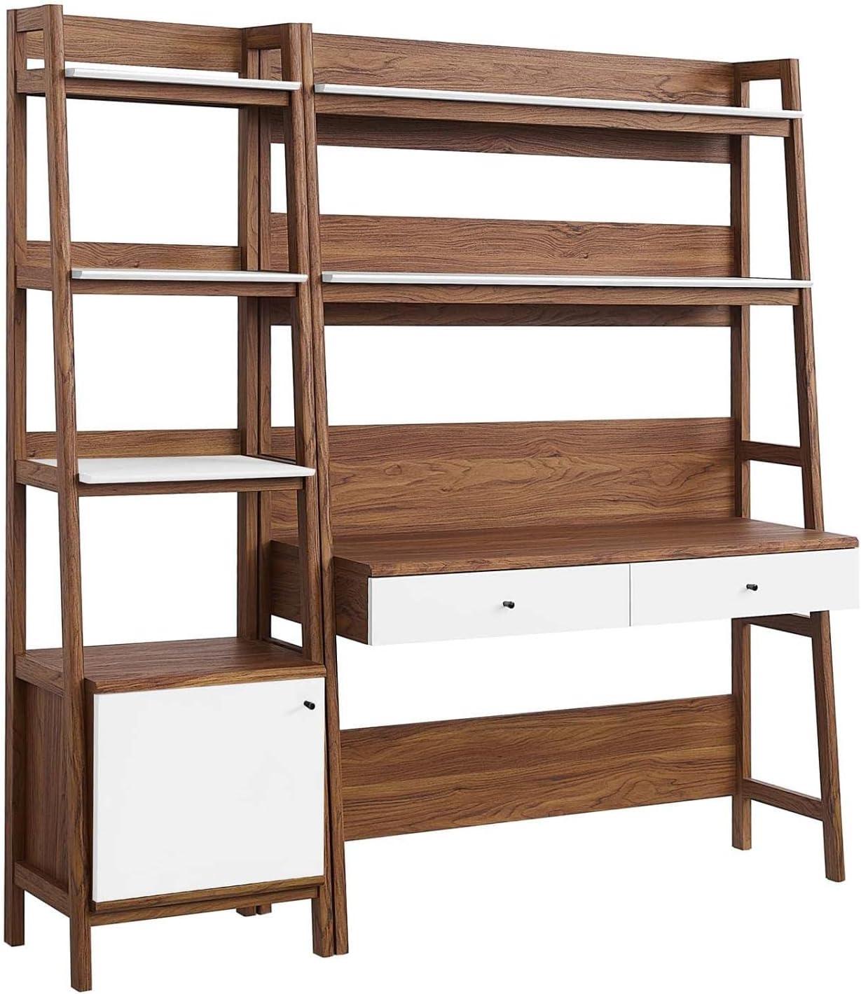Modway Modway Bixby 2-Piece Wood Office Desk and Bookshelf