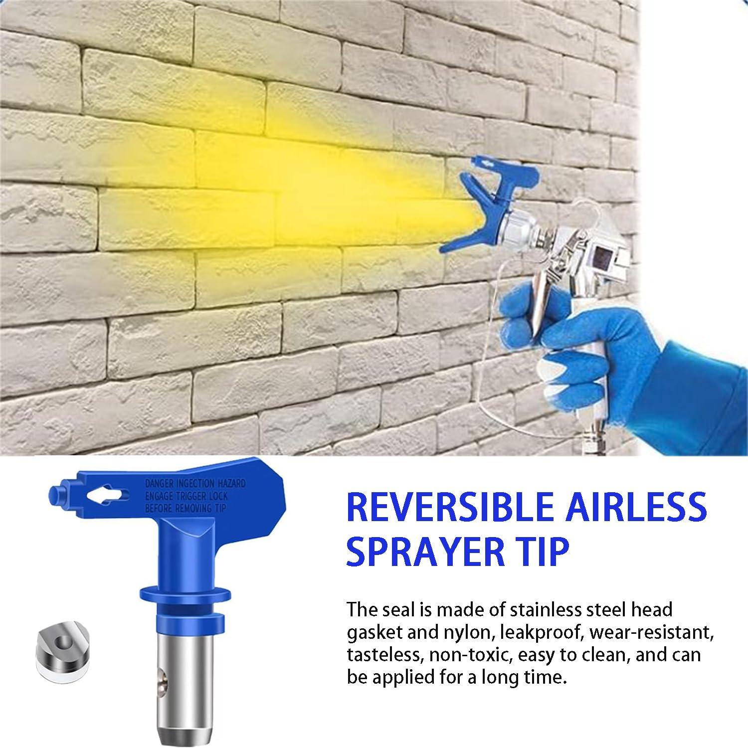 2 Packs Reversible Spray Tips for Airless Sprayer 315 Paint Spray Nozzle Tips Sprayer Machine Parts, Blue
