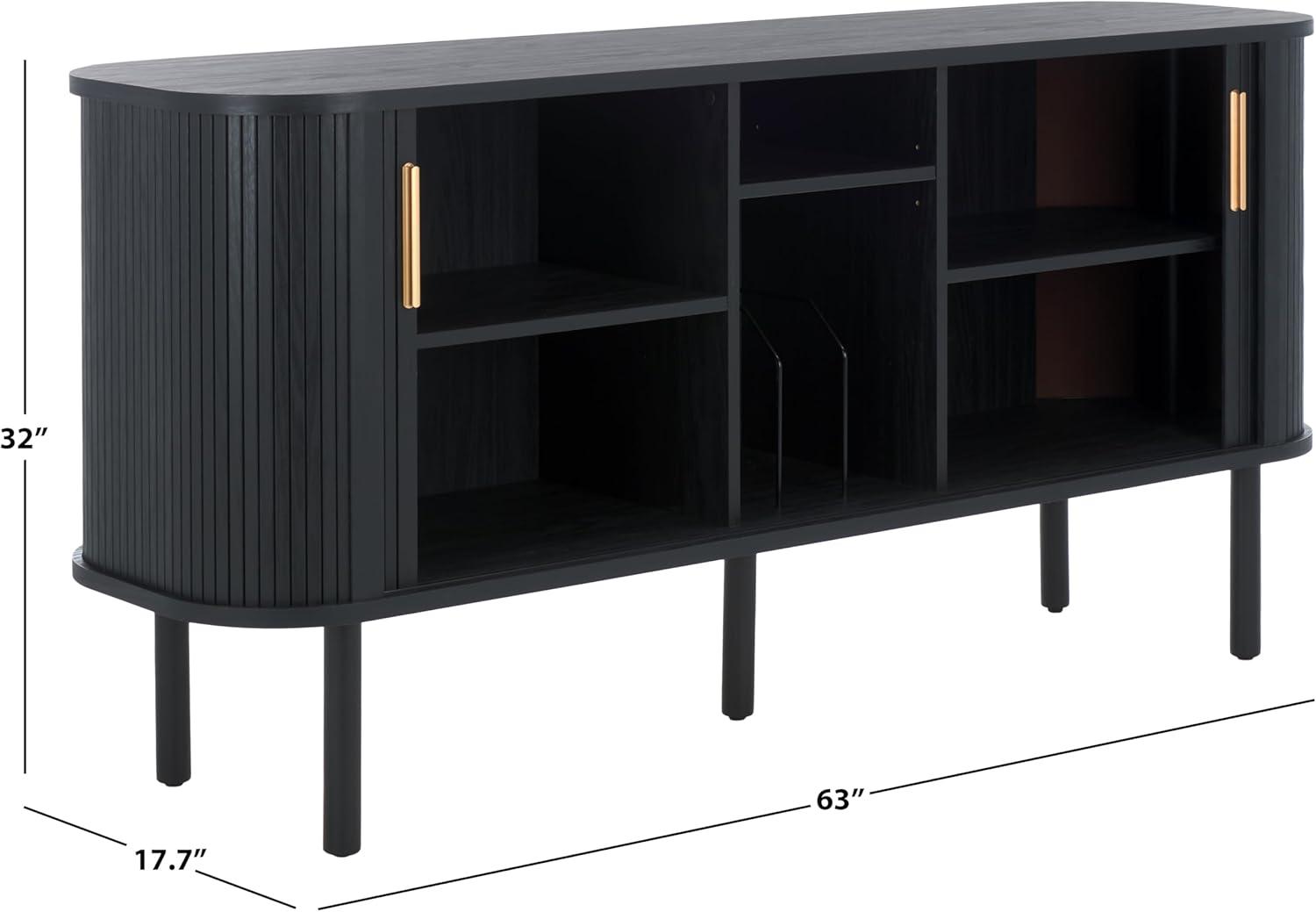 Tealla Sideboard/Media Stand - Black/Gold - Safavieh