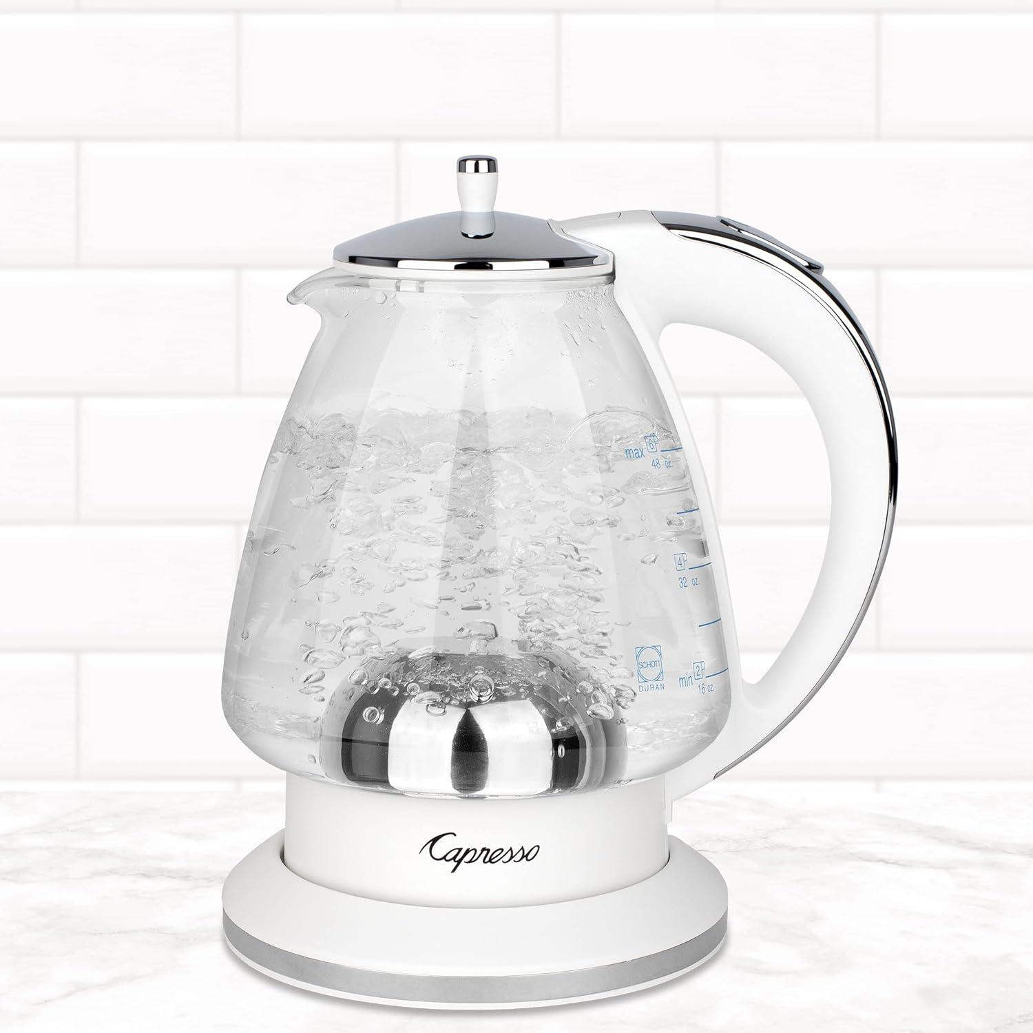 Capresso ® H20 White Electric Glass Tea Kettle