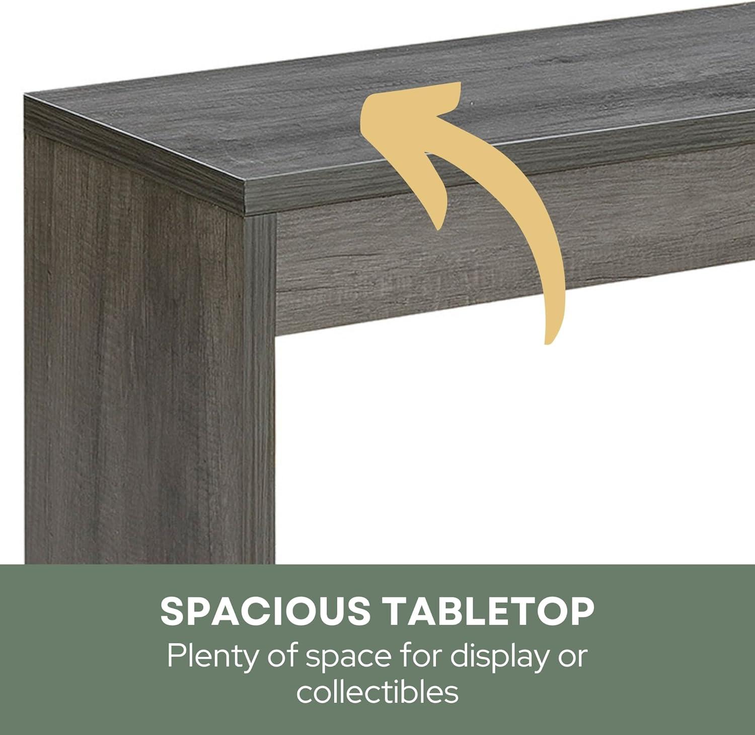 Convenience Concepts Northfield Hall Console Desk Table/Desk, Weathered Gray