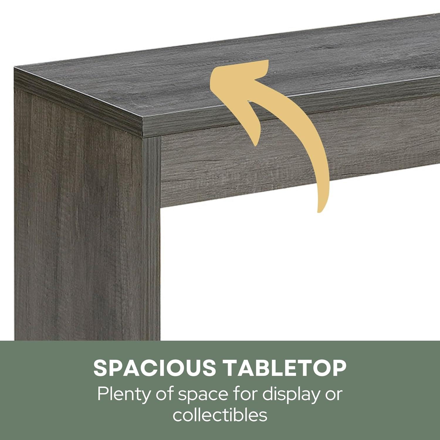 Convenience Concepts Northfield Hall Console Desk Table/Desk, Weathered Gray
