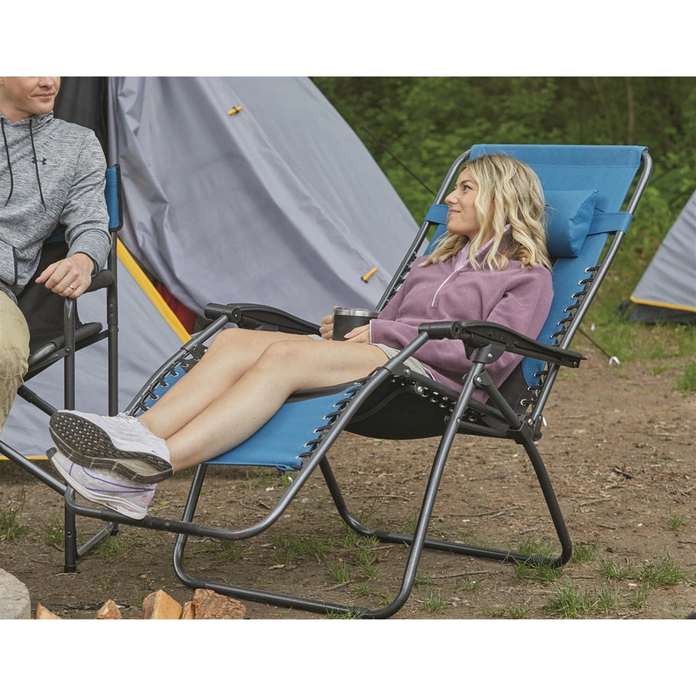 Guide Gear Oversized Zero-Gravity Chair, 500-lb. Capacity Blue/Black