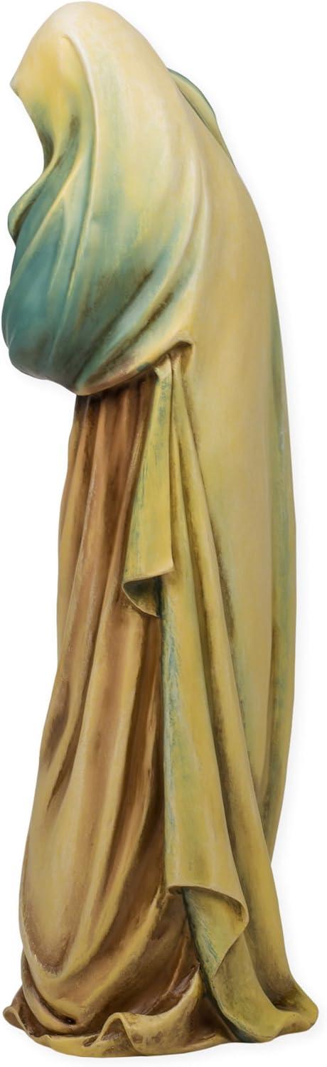 18 Inch Multicolored Resin Madonna and Child Statue