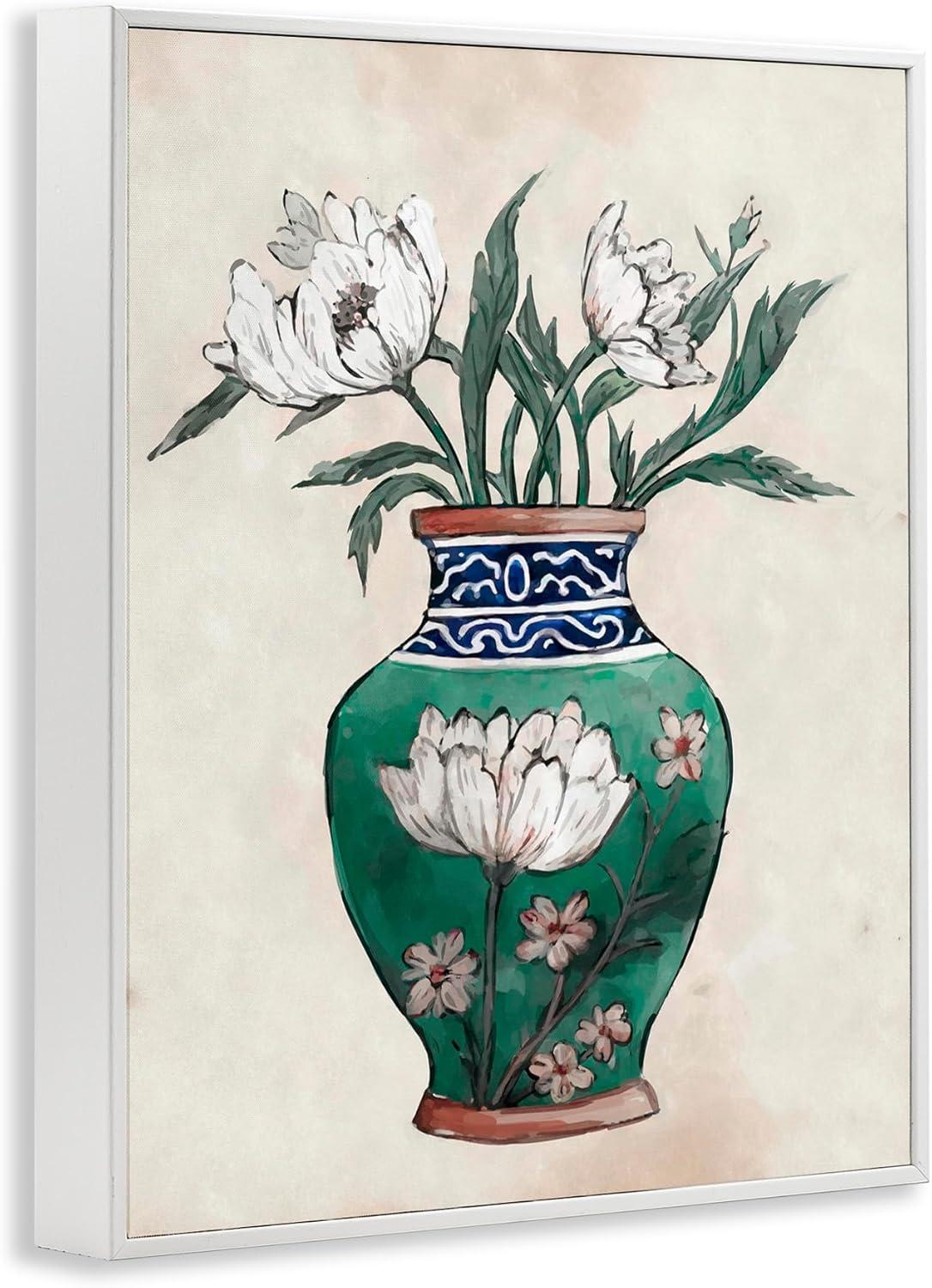 Stupell Industries Bb-323-Framed " Floral Oriental Vase " by Ziwei Li