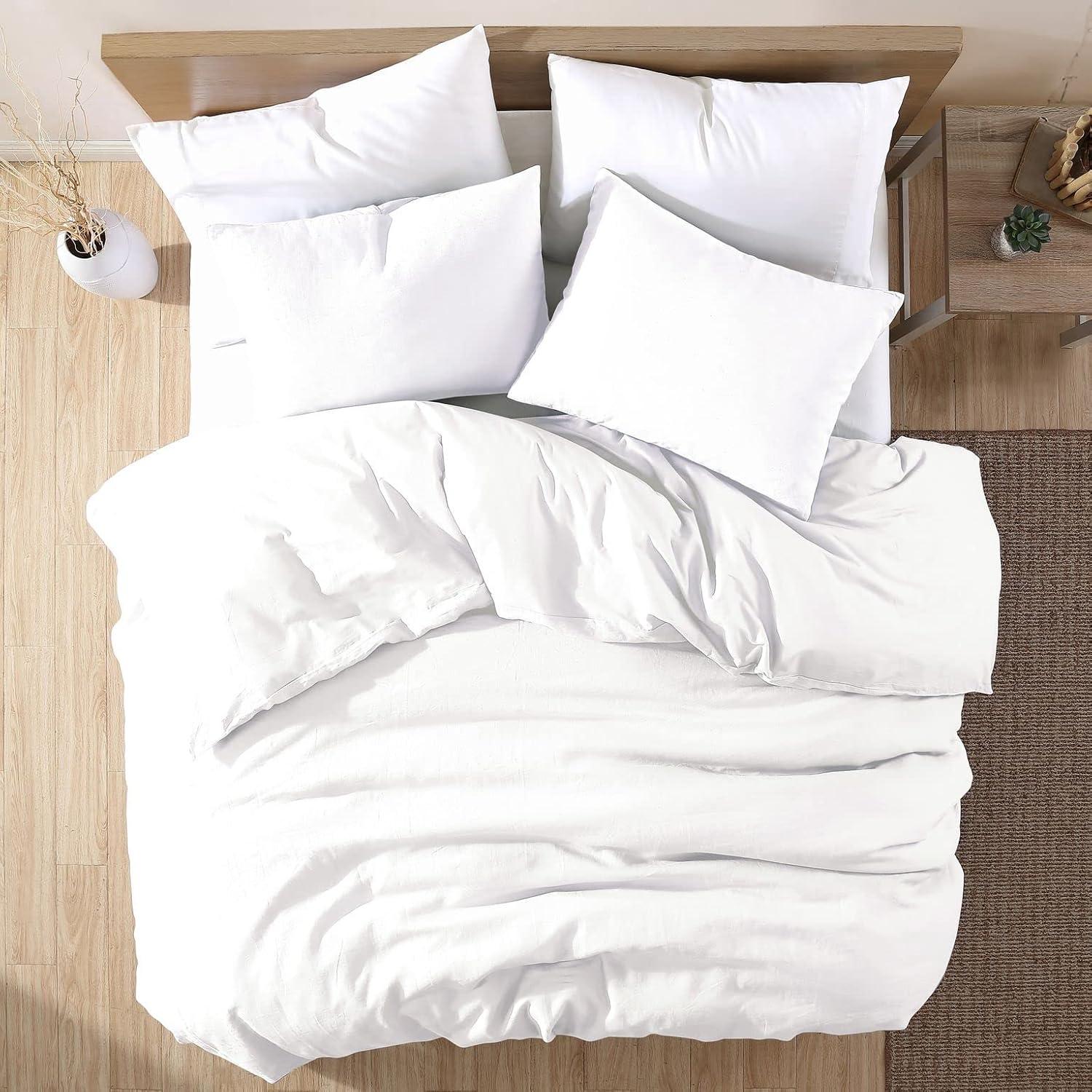 Riverbrook Home 3pc King Logan Comforter Set White: Polyester Fill, Machine Washable, Includes Shams