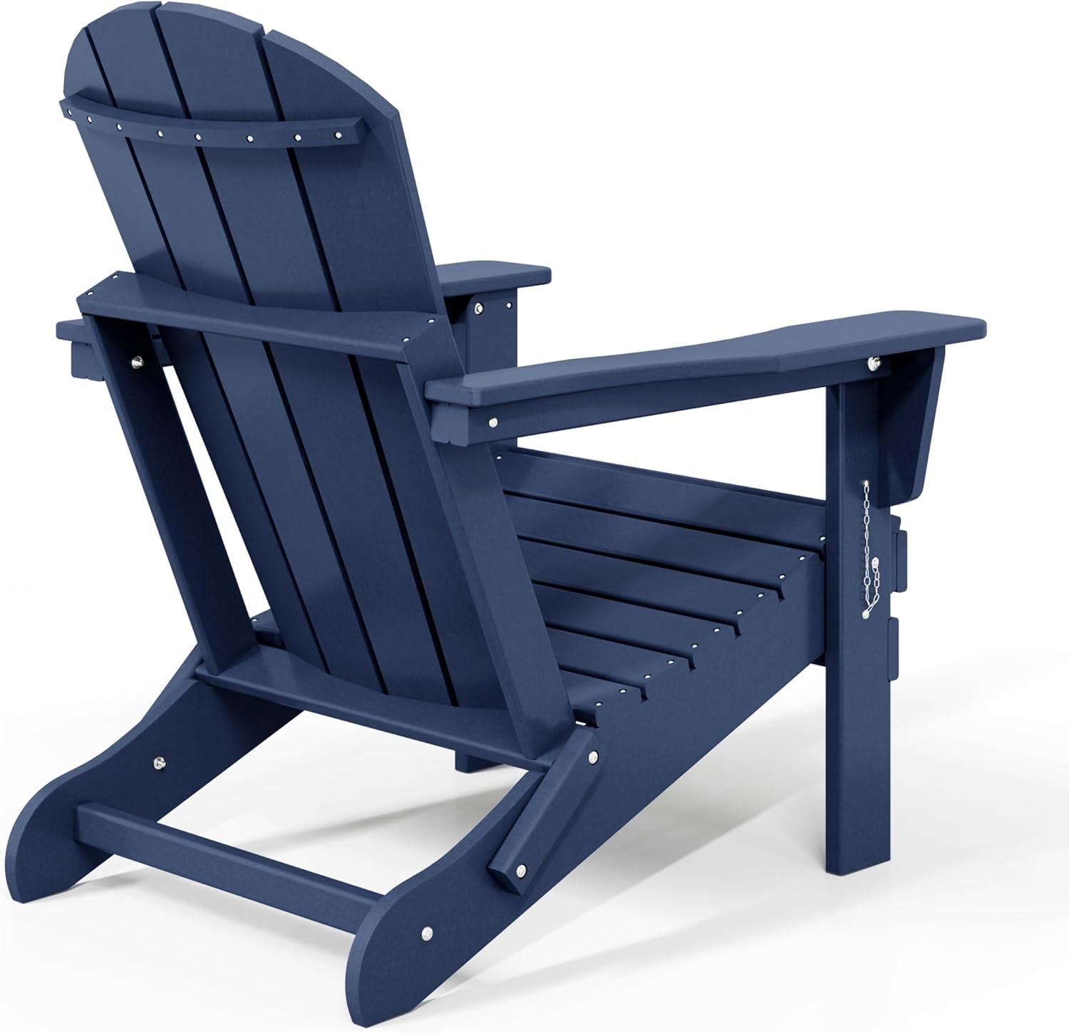 WestinTrends Malibu HDPE Outdoor Patio Folding Poly Adirondack Chair