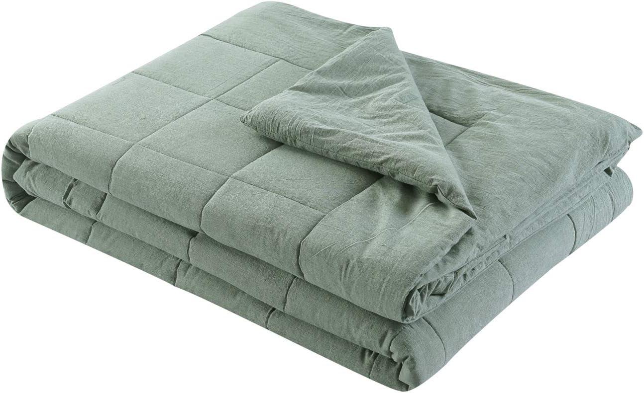 King Size Green Cotton Machine Washable Comforter