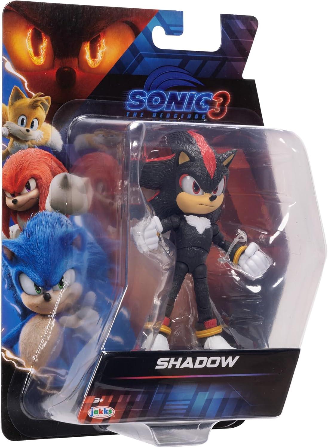 Sonic The Hedgehog 3 Movie 5 inch Shadow Action Figure 20 Points of Articulation