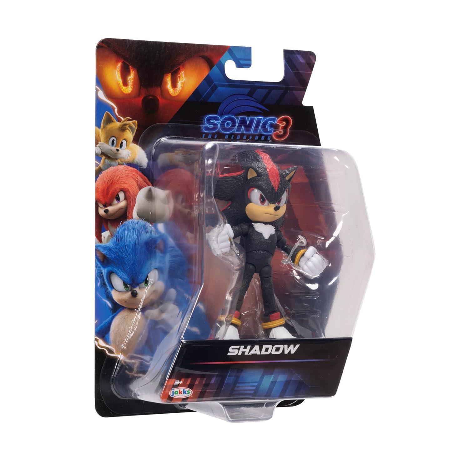Sonic The Hedgehog 3 Movie 5 inch Shadow Action Figure 20 Points of Articulation