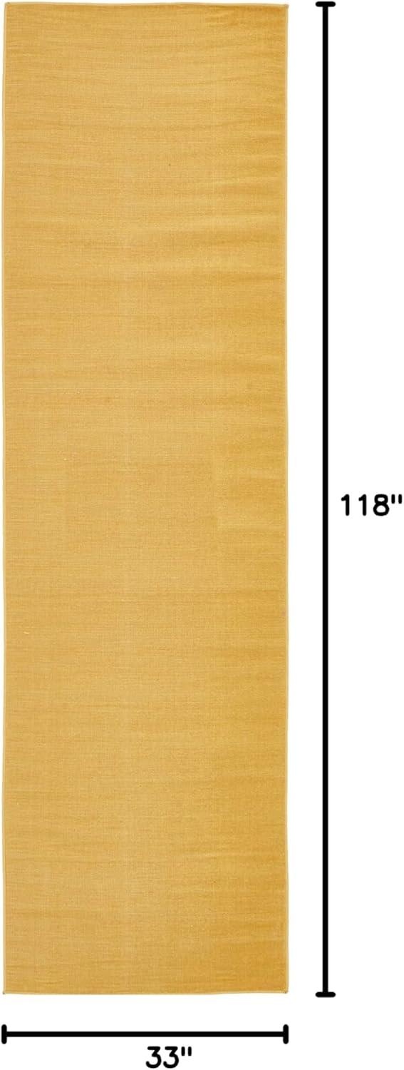 Unique Loom Williamsburg Collection Area Rug - Solid (2' 9" x 9' 10" Runner Gold)