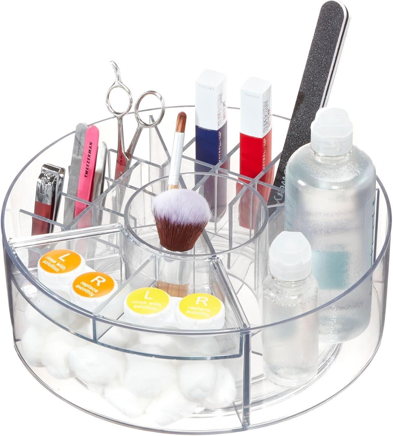 iDesign iDesign’s Onyx Collection Cosmetic Carousel, Clear