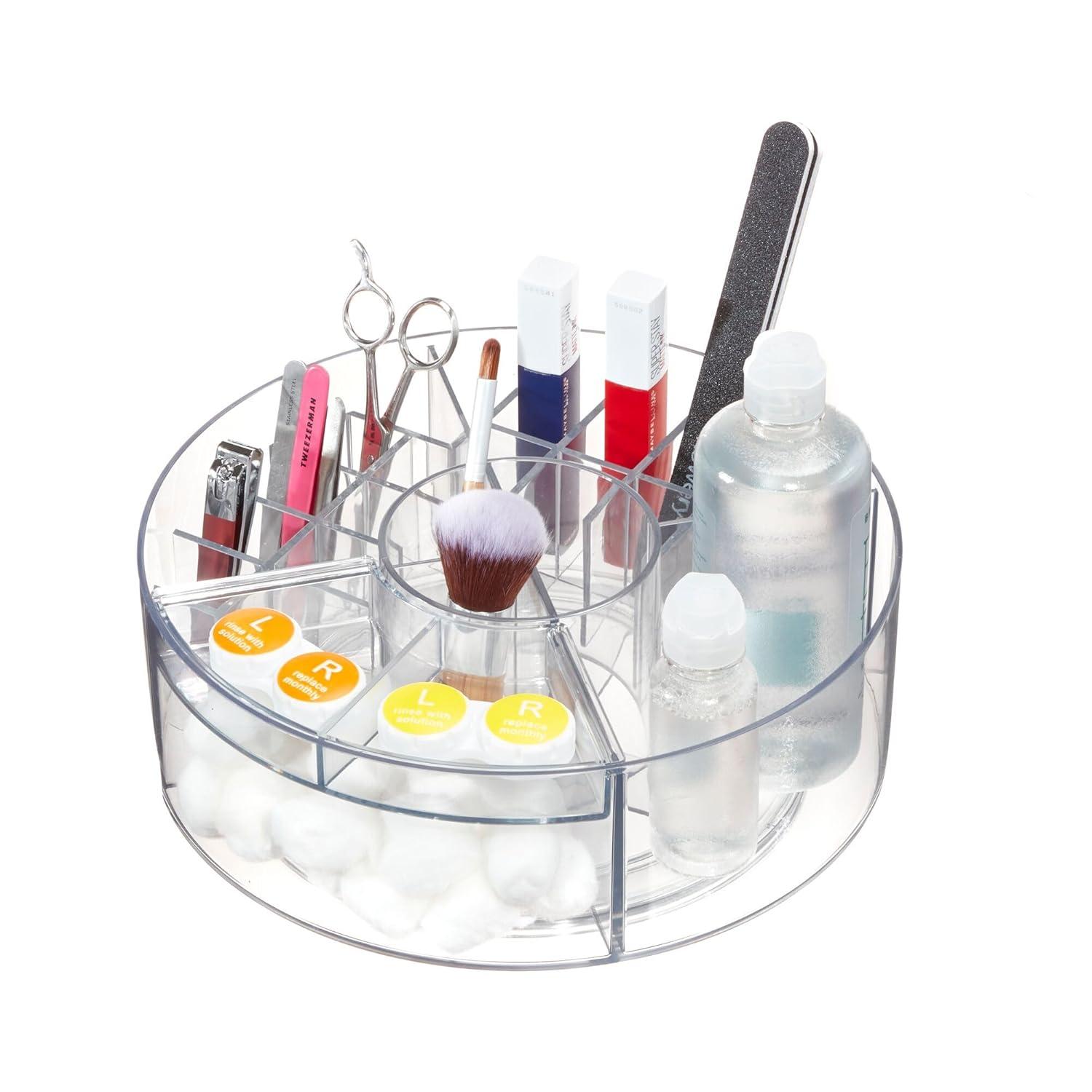 iDesign iDesign’s Onyx Collection Cosmetic Carousel, Clear