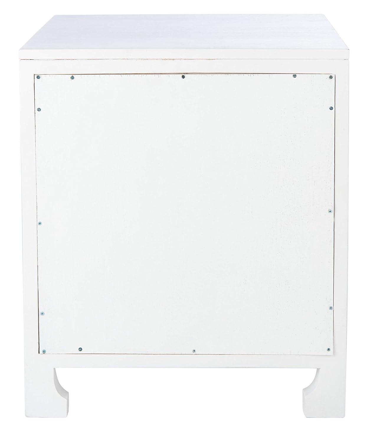 Dave 1 Drawer 1 Door Nightstand - NST4003 - White/Natural - Safavieh